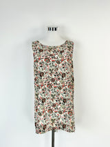 Adam Lippes Brocade Floral Sleeveless Silk Blouse - AU10