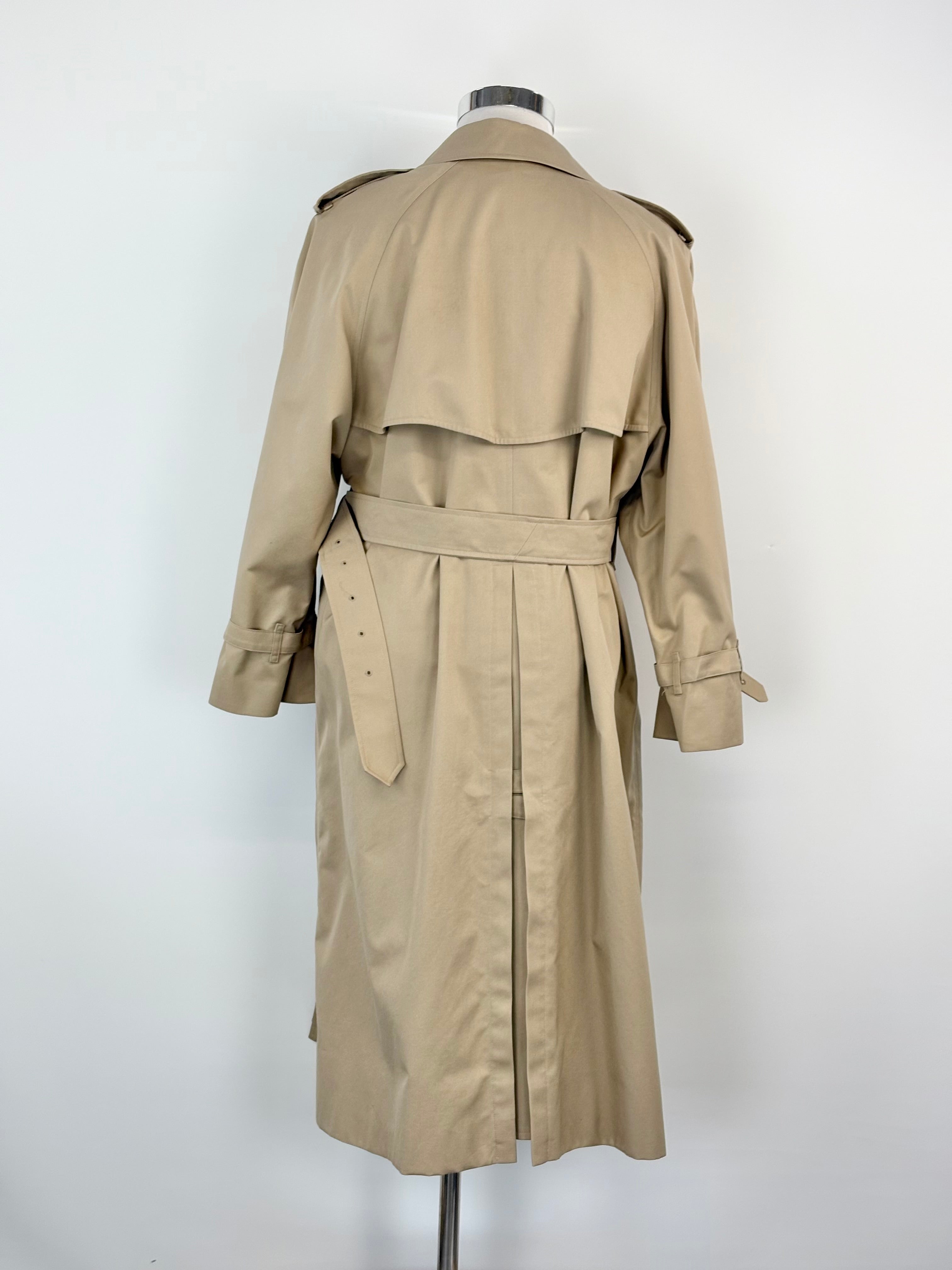 Burberrys Vintage 90s Beige Trench Coat - AU14/16