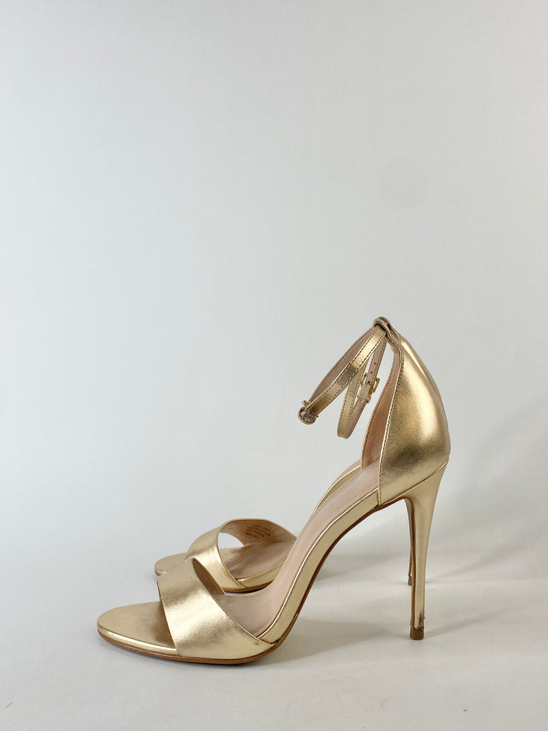Carvela Kurt Geiger Metallic Gold Stilettos - EU37