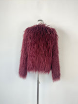 Unreal Fur Burgundy Faux-Fur Jacket - AU8
