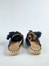 Husk Blue Tassel Pattern Espadrille - EU38