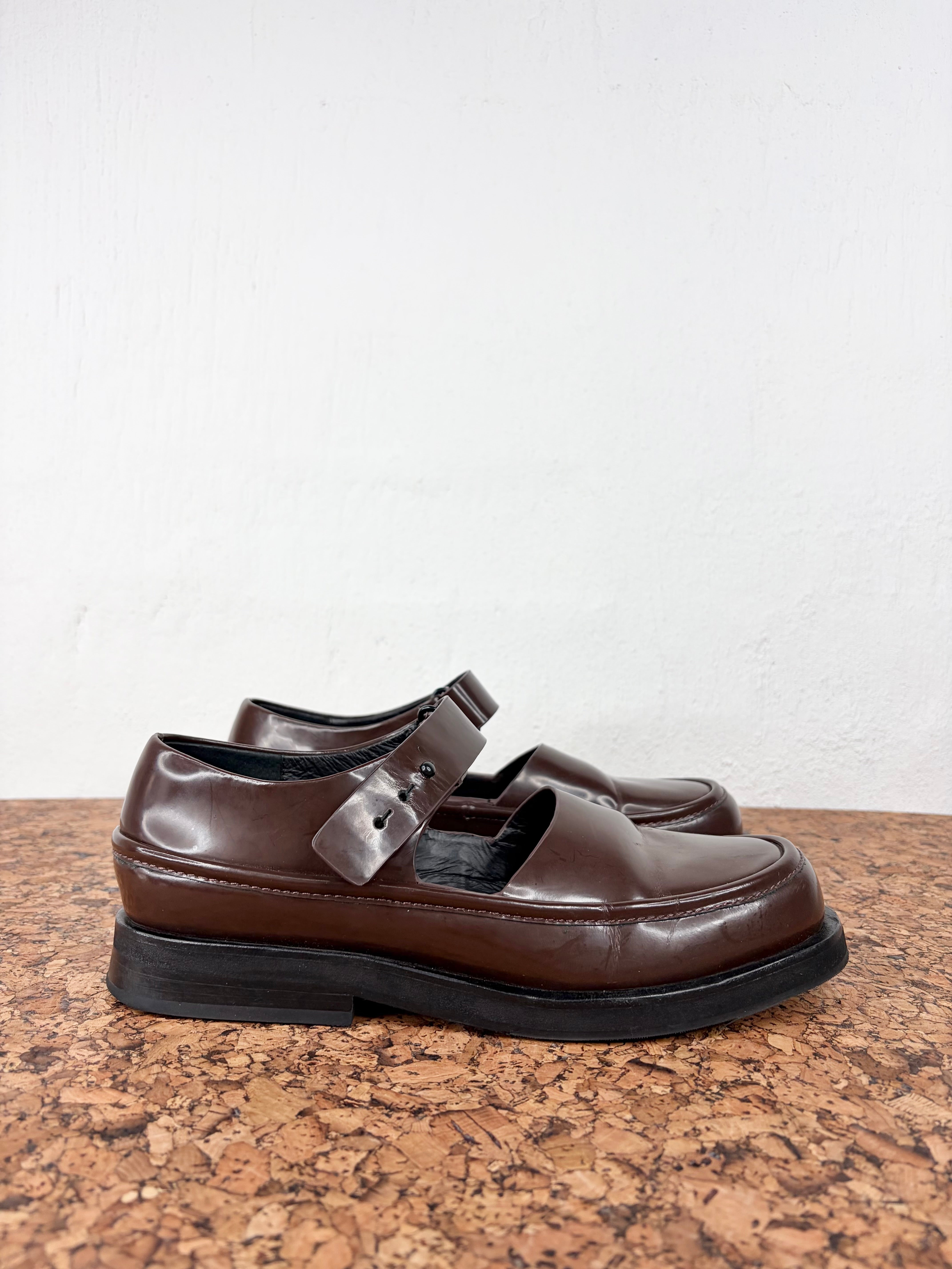 Alpha60 Brown Patent Mary Jane - EU39