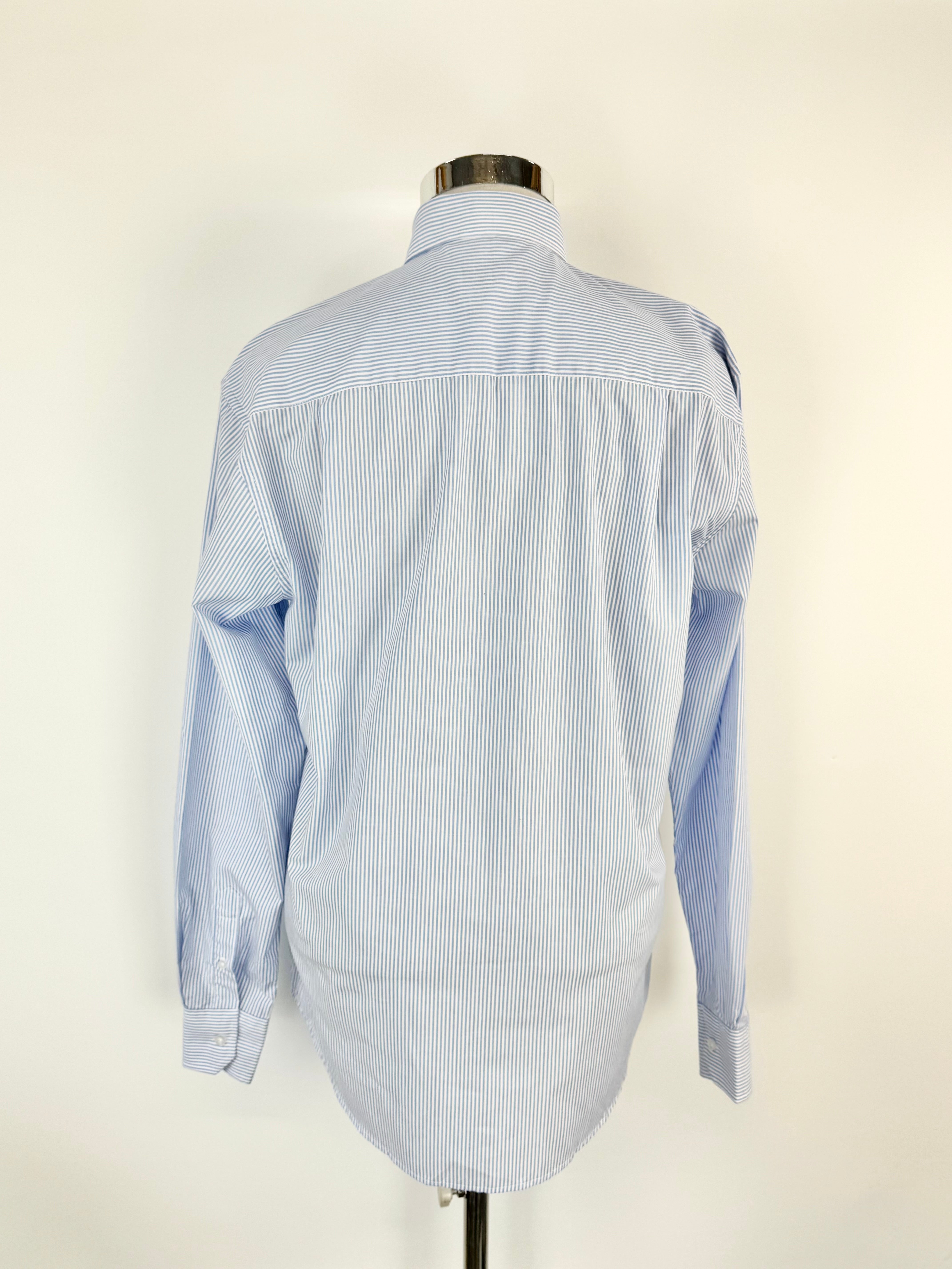 Pierre Cardin Blue & White Striped Shirt - L