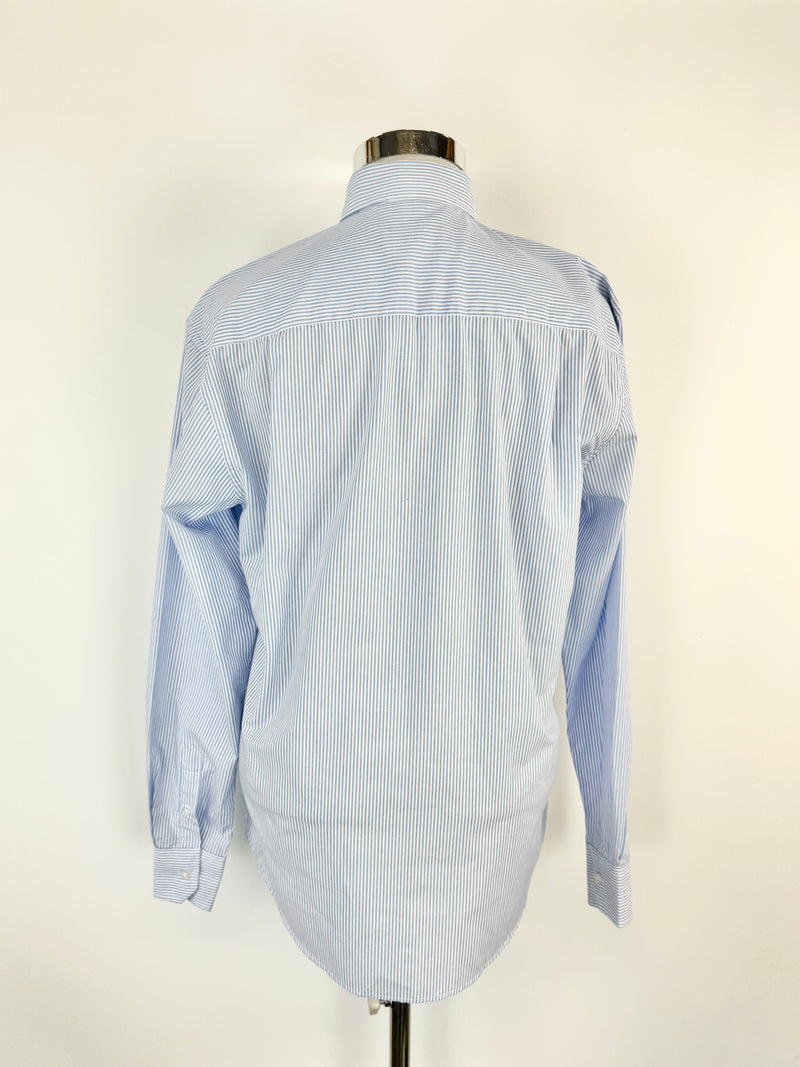 Pierre Cardin Blue & White Striped Shirt - L