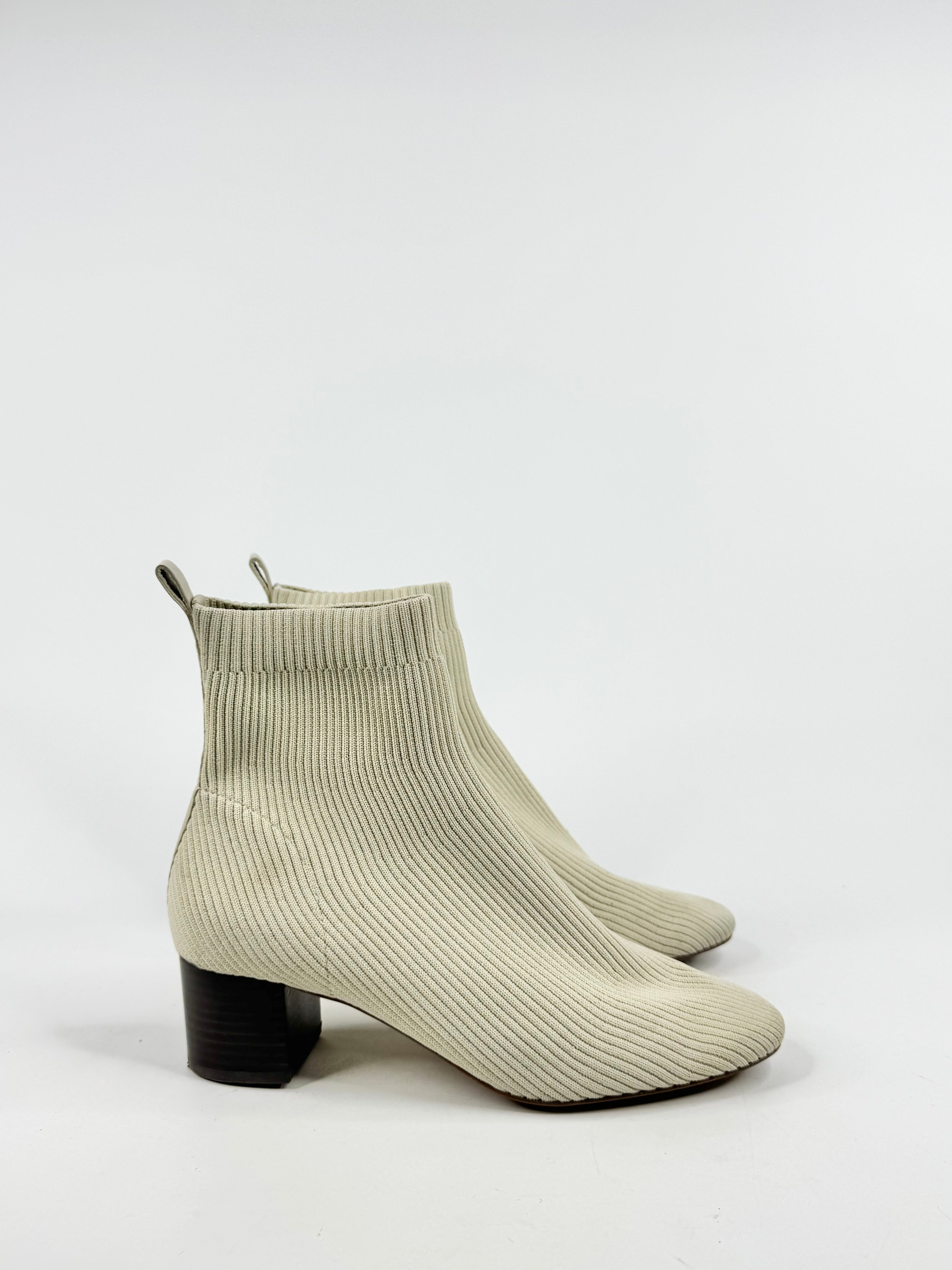 Everlane Ecru Knit Ankle Boots - EU40.5