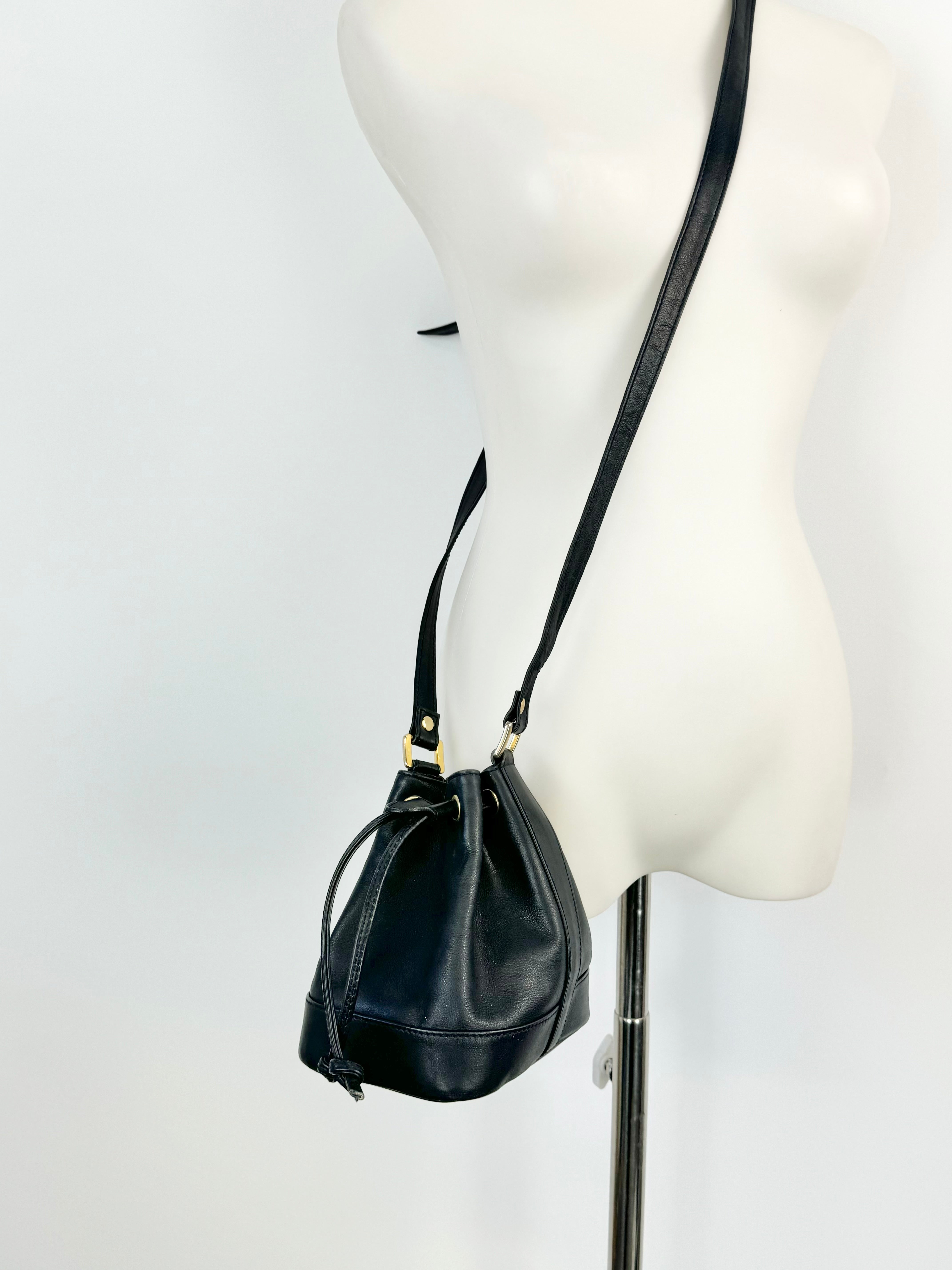 Bally Midnight Cross Body Drawstring Pouch