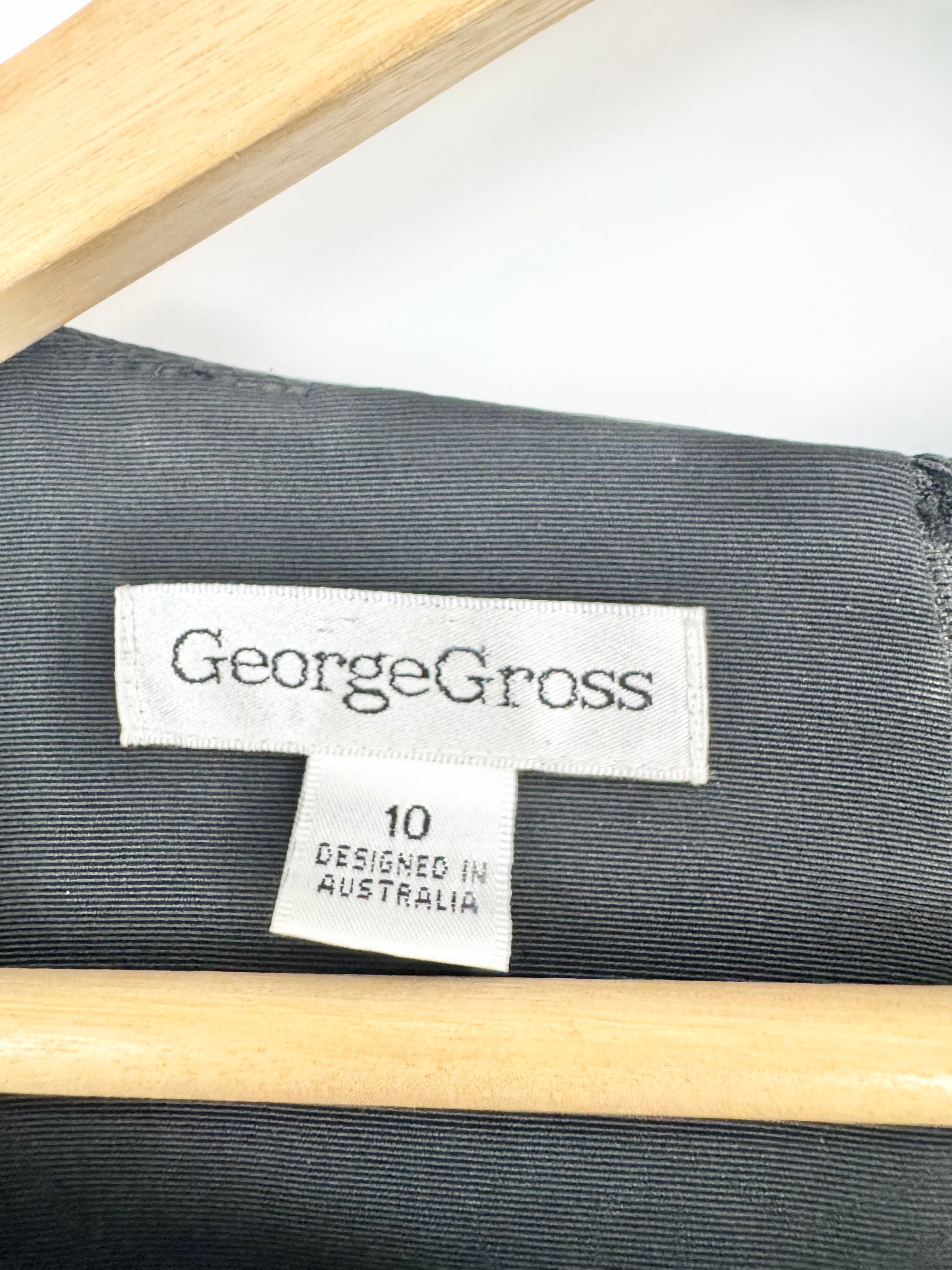 George Cross Black Bejeweled Midi Dress - AU10