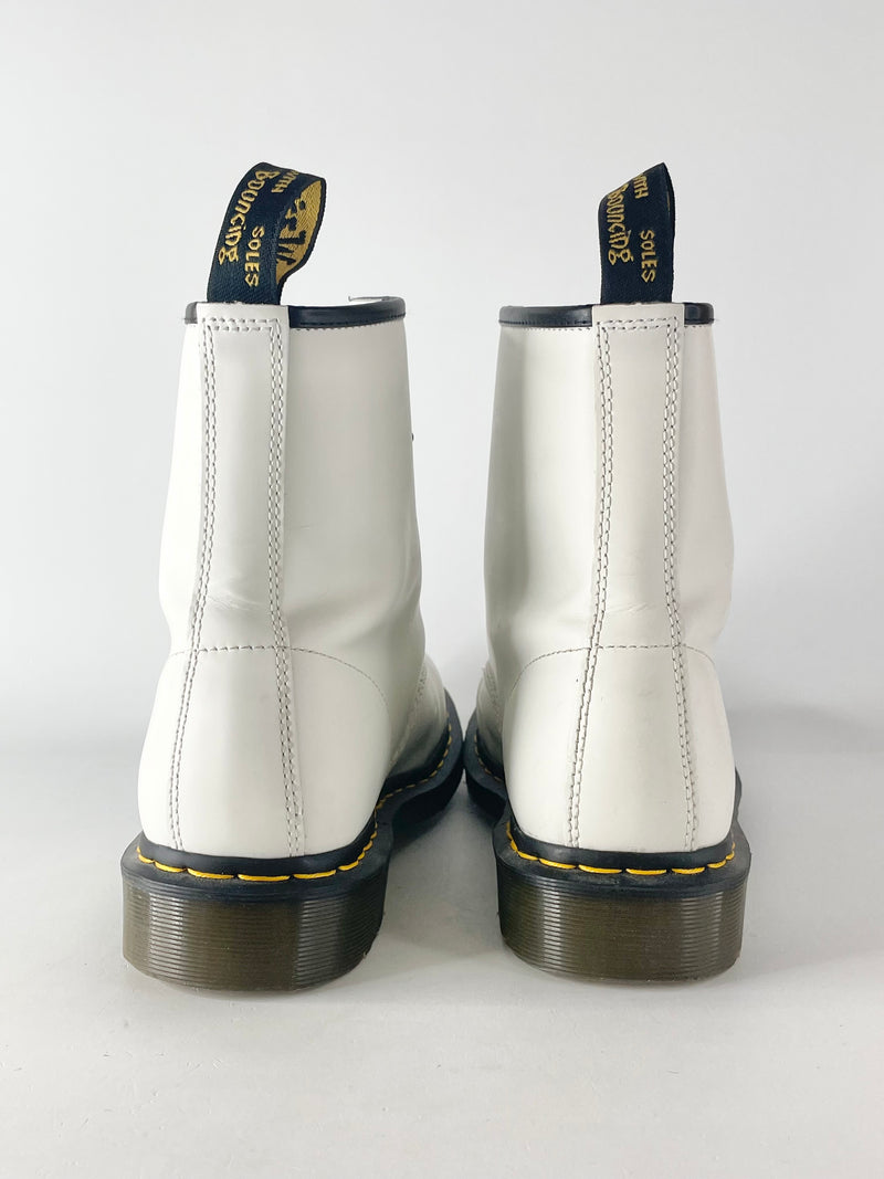 Dr. Martens 11822 White Leather 8-Eye Boots - EU47