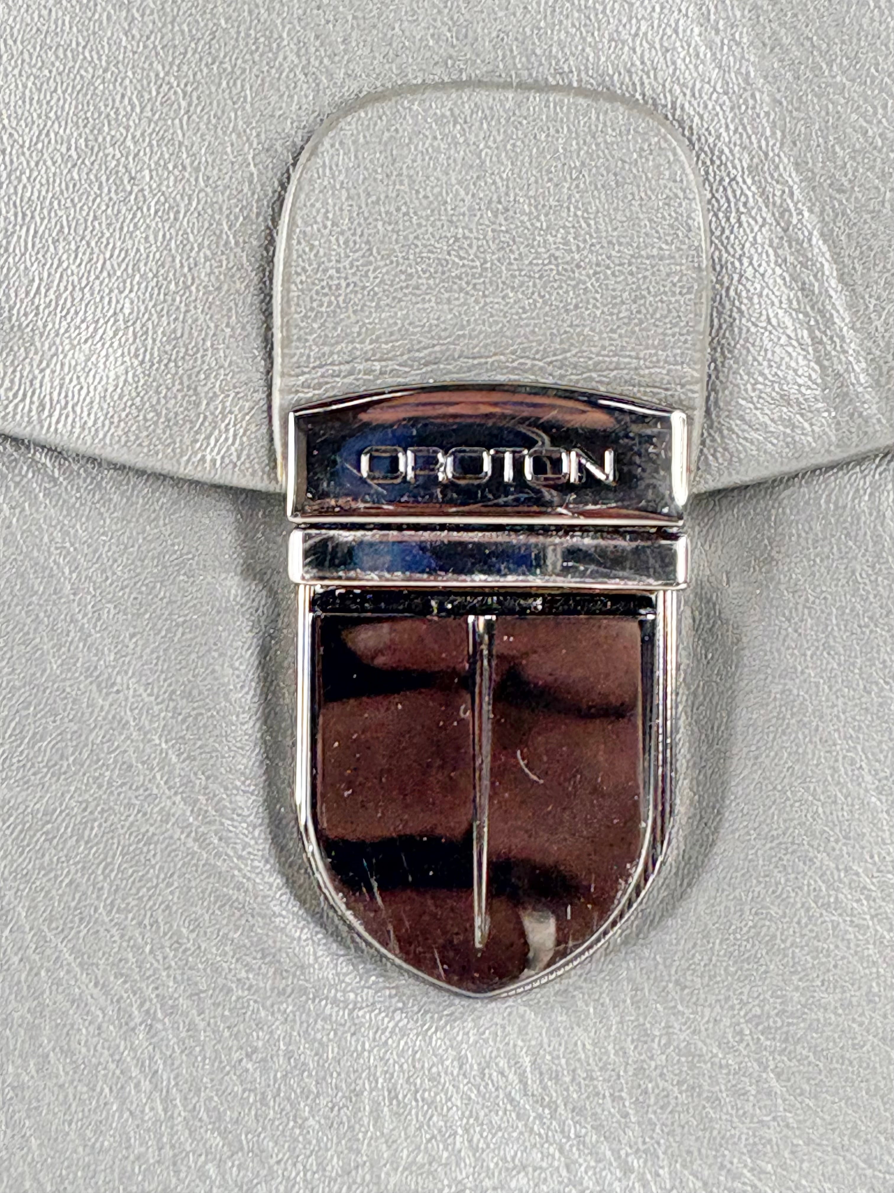 Oroton Slate Smooth Leather Laptop Case