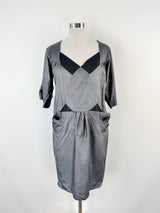 Spijkers En Spijkers Grey Silk Dress - AU12