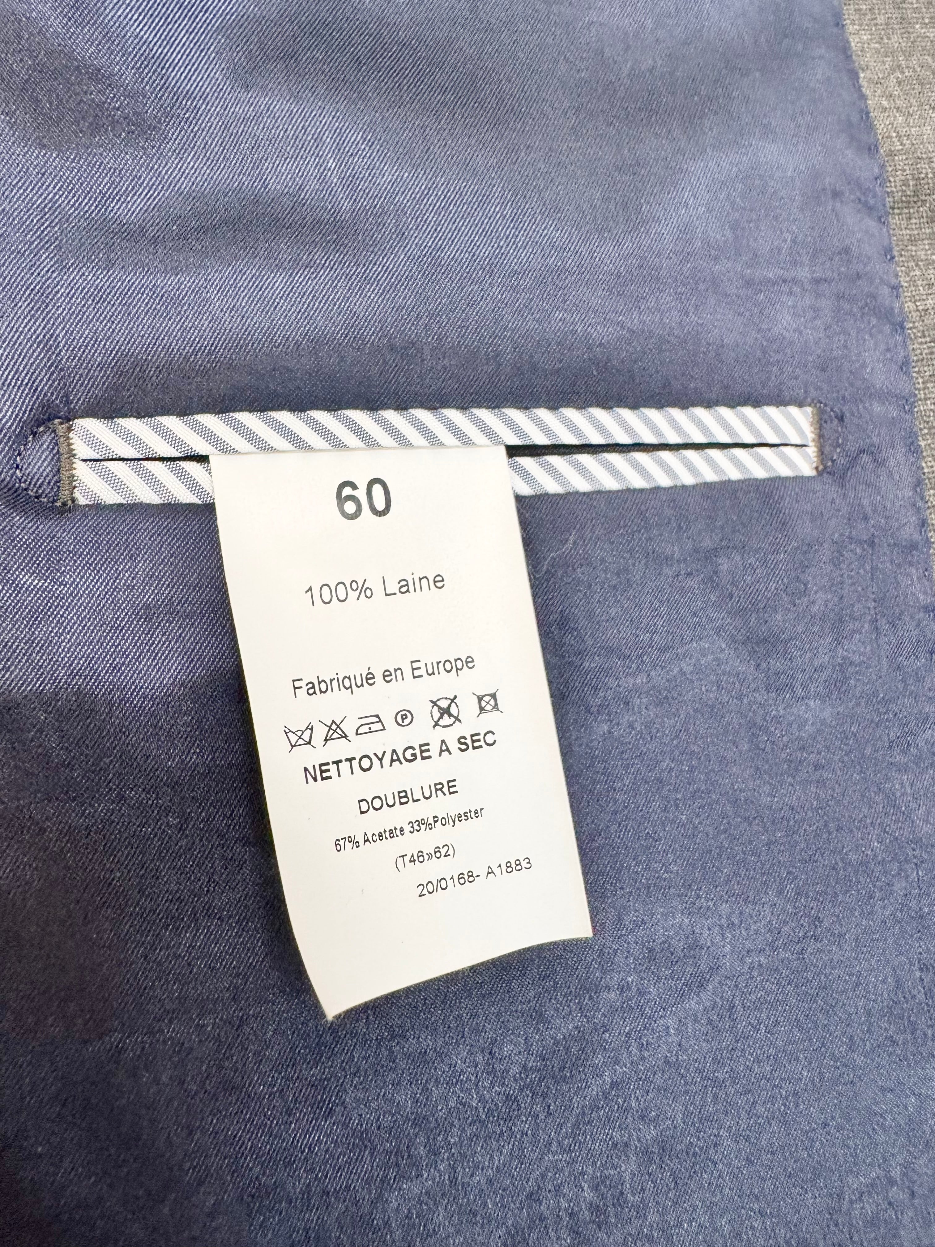 Henry Bucks Grey Super 130s Wool 2 Piece Suit NWT - 60/52