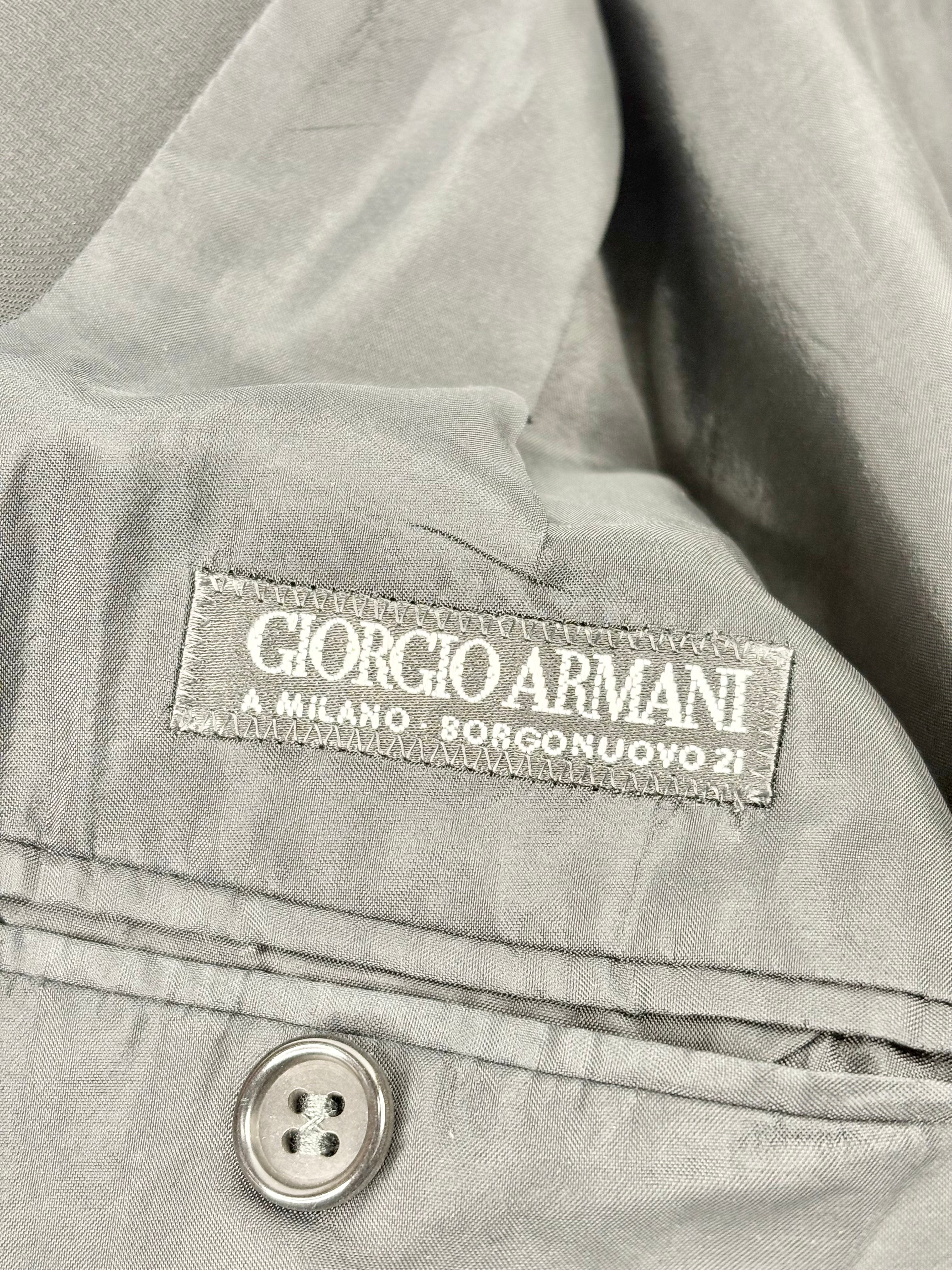 Giorgio Armani Vintage Black Wool Regular-Fit Blazer - L