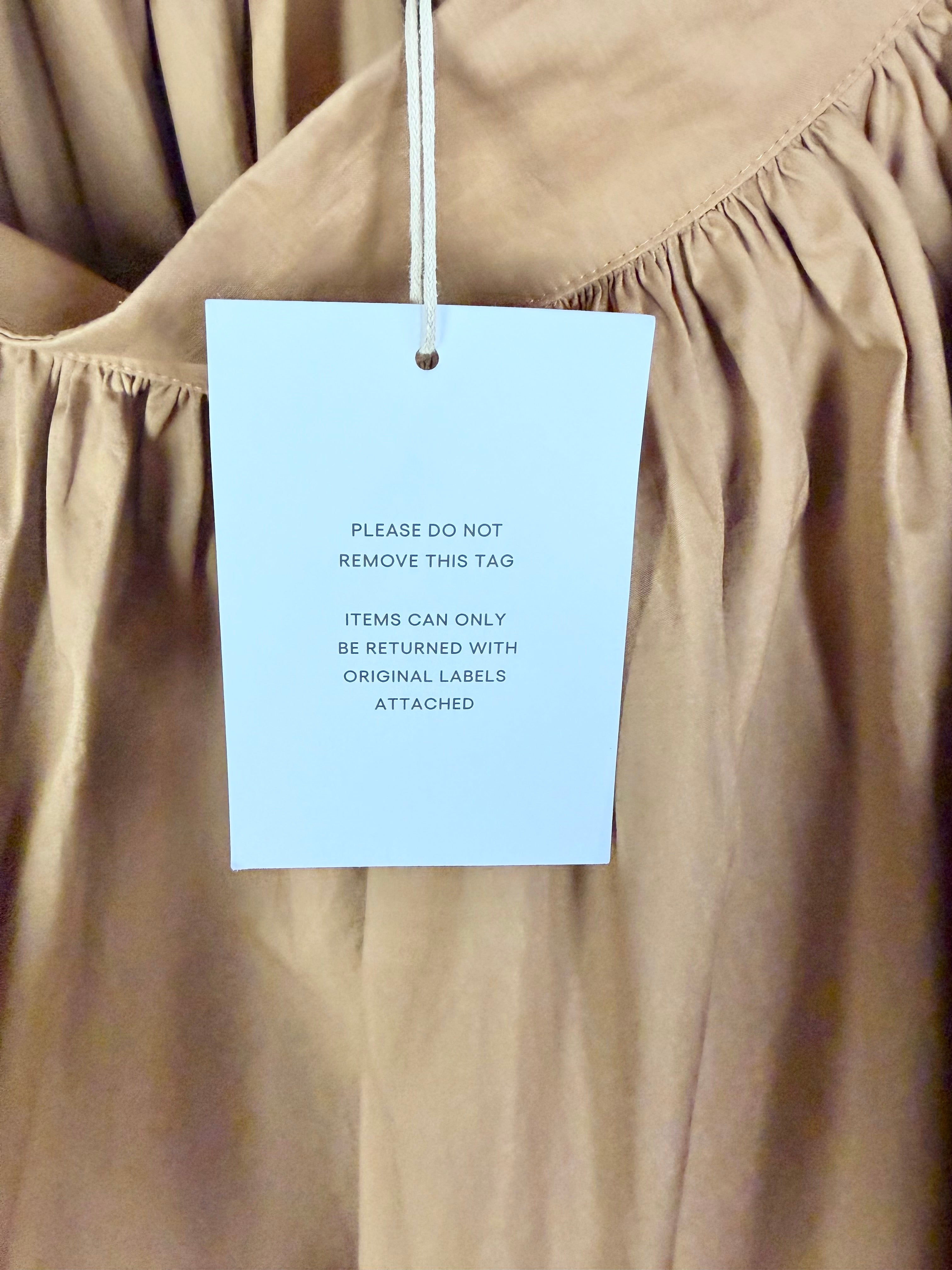 Oroton Cinnamon One Shoulder Gathered Dress - AU6