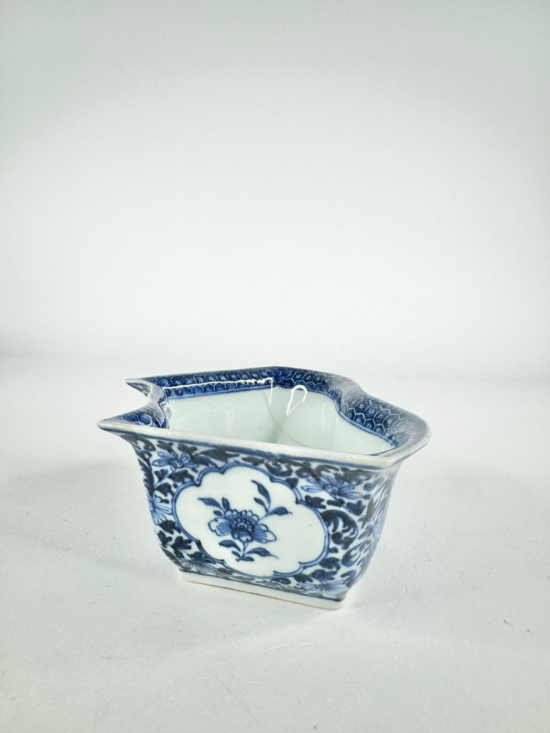 Antique Rectangular Shaped Cobalt Blue Dish