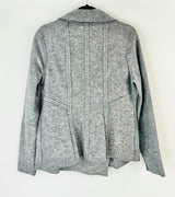 Husk Stone Grey Wool Asymmetrical Cardigan - AU12