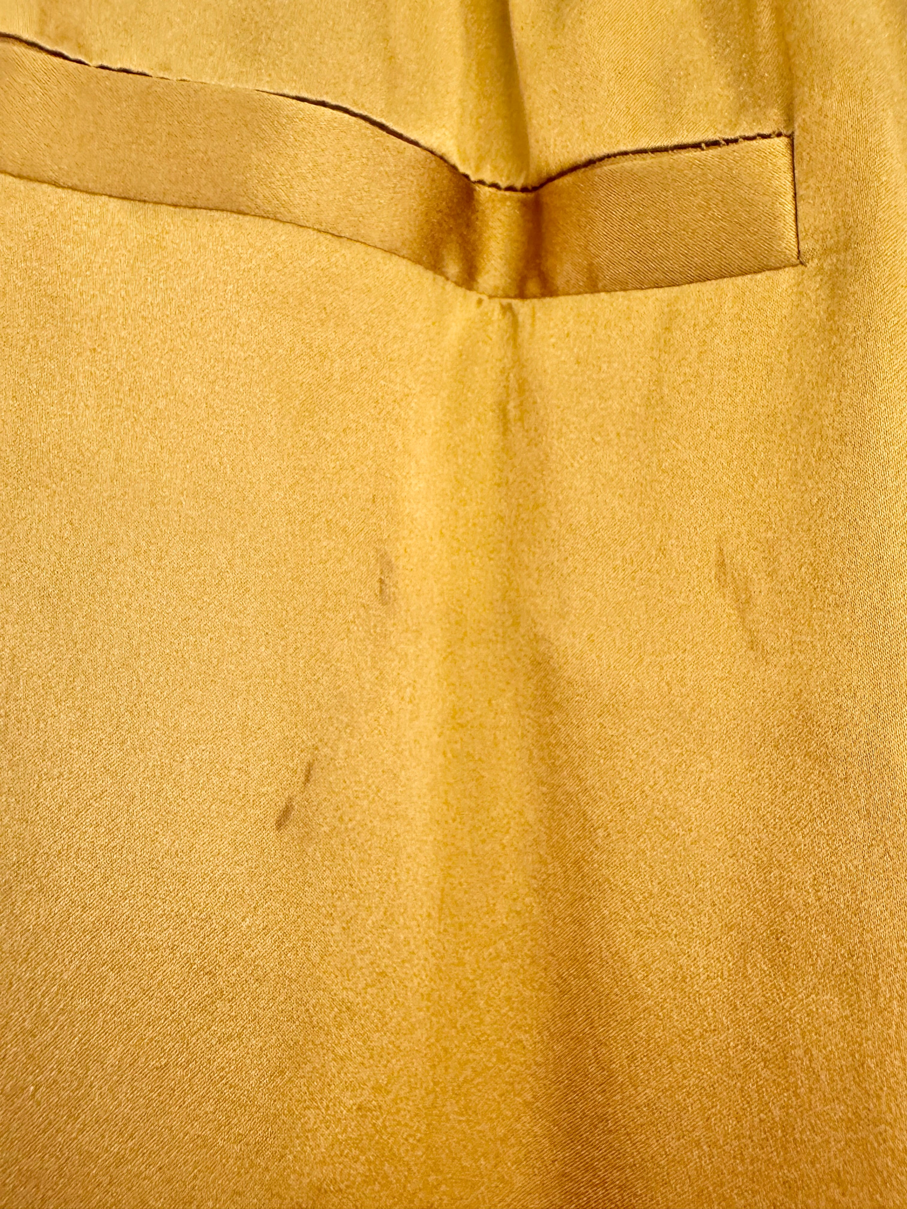 Husk Bright Gold Silk Drawstring Slacks - AU16