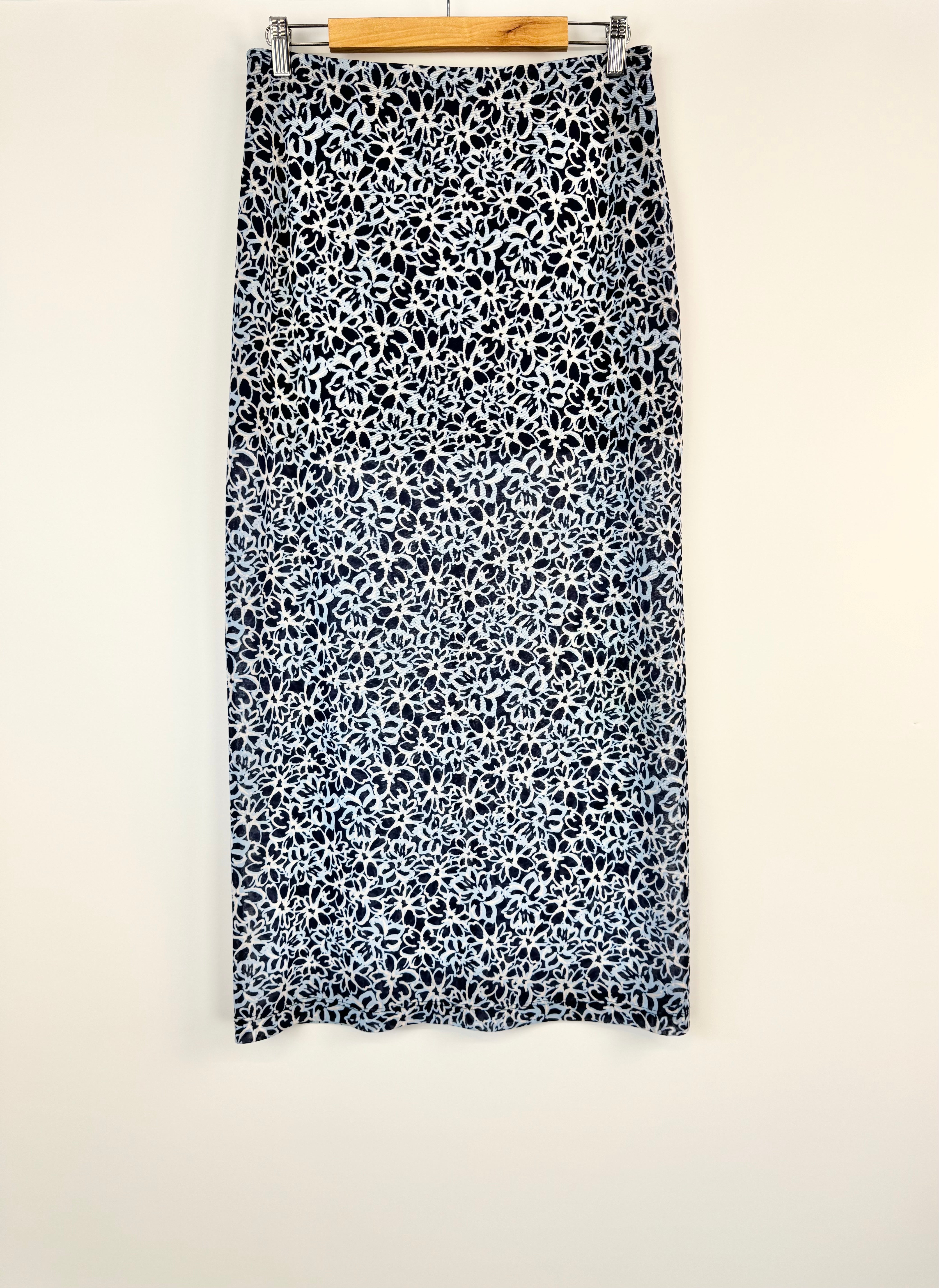 Viktoria & Woods Sky Blue Mesh Midi Skirt - AU12/14