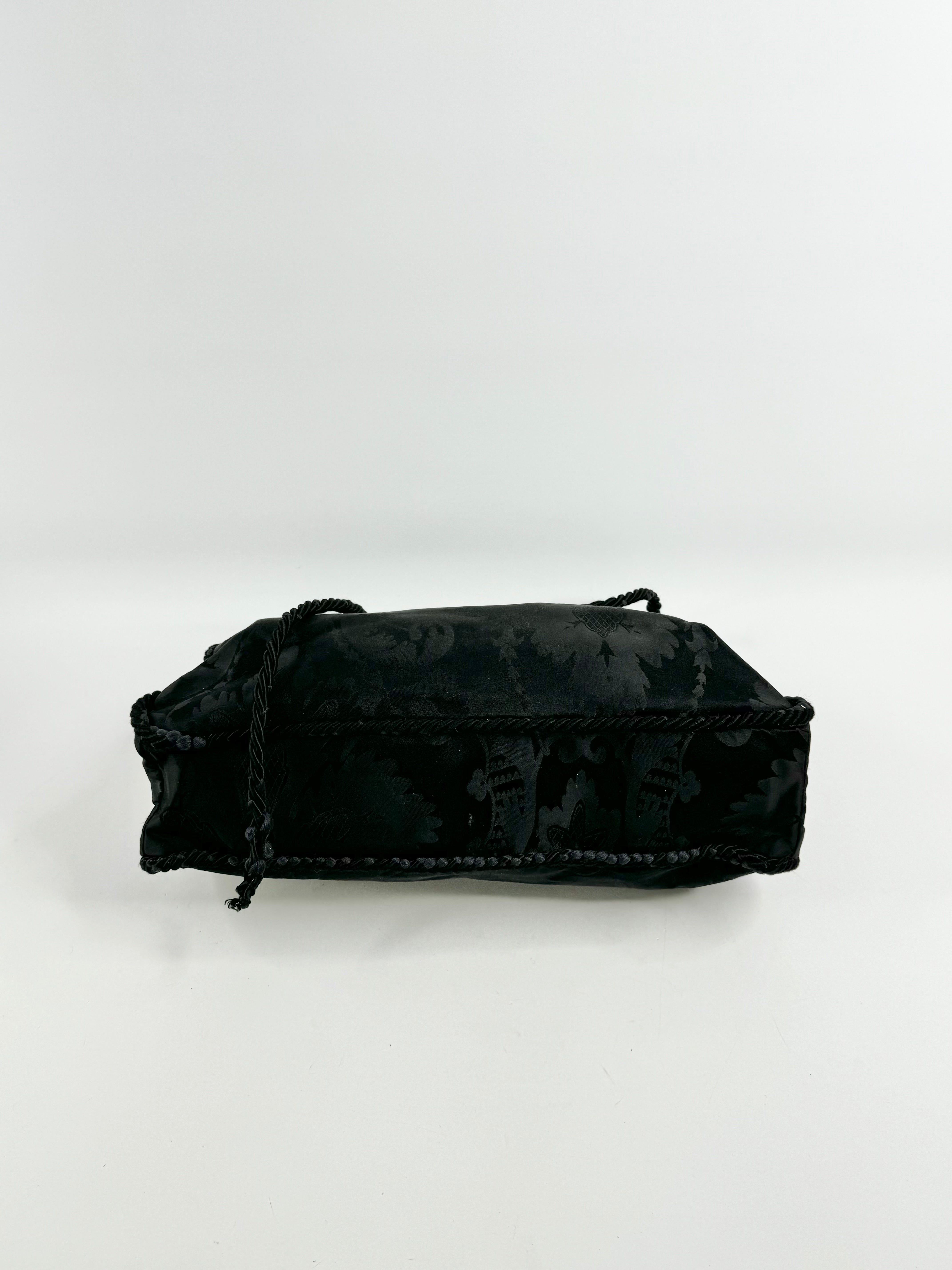 Vintage 1997 Dolce & Gabbana Black Brocade Handbag