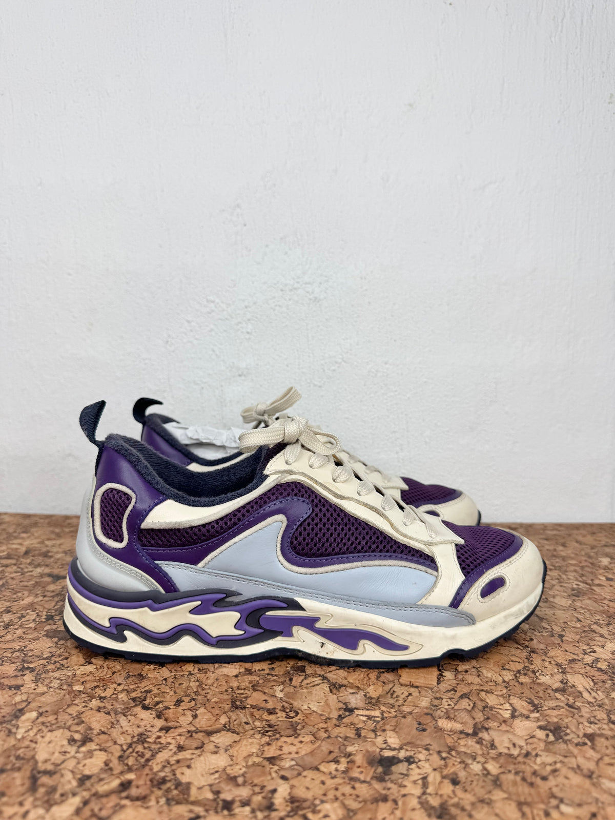 Sandro White & Violet & Periwinkle 'Flame' Sneakers - EU39