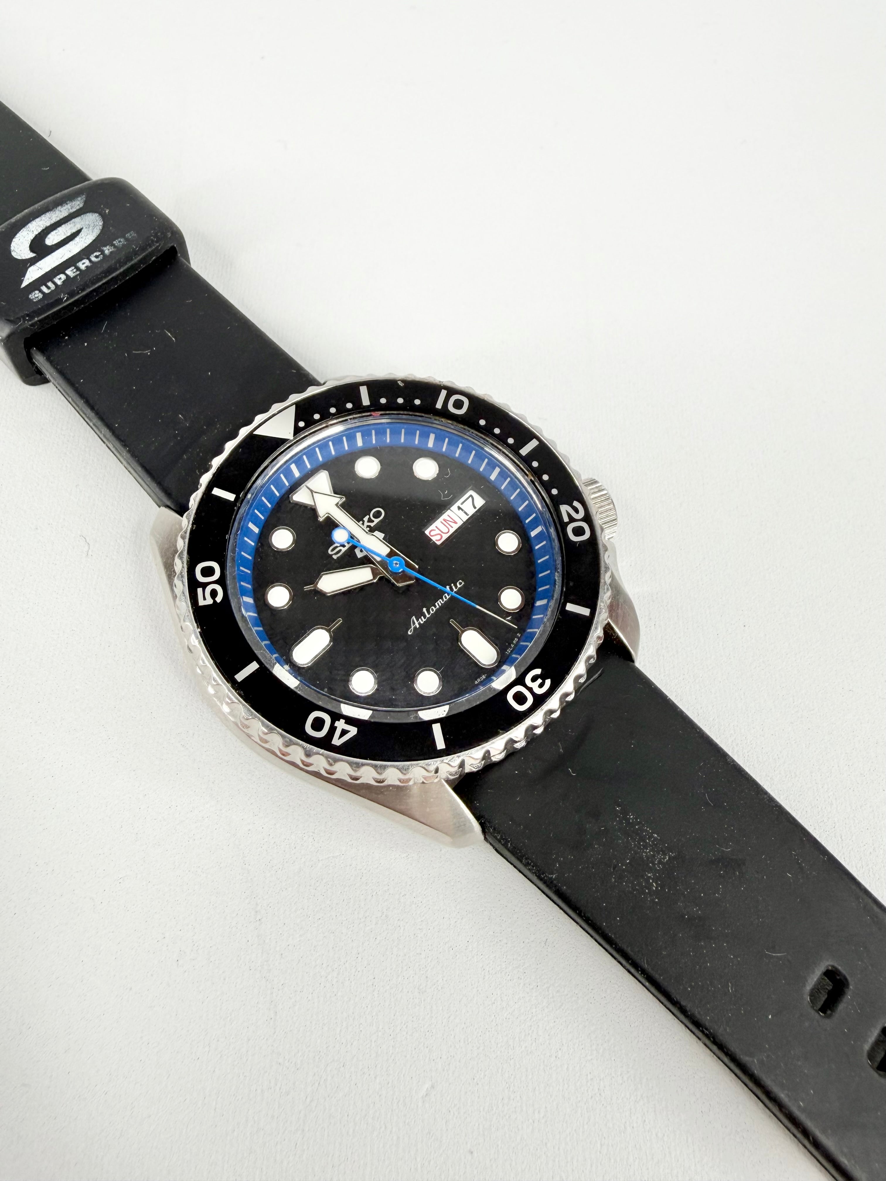 Seiko Black & Blue 'Supercars' Special Edition 5 Sport Automatic Watch