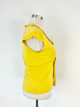 Easton Pearson Sunflower Yellow Cotton & Silk Top - AU12