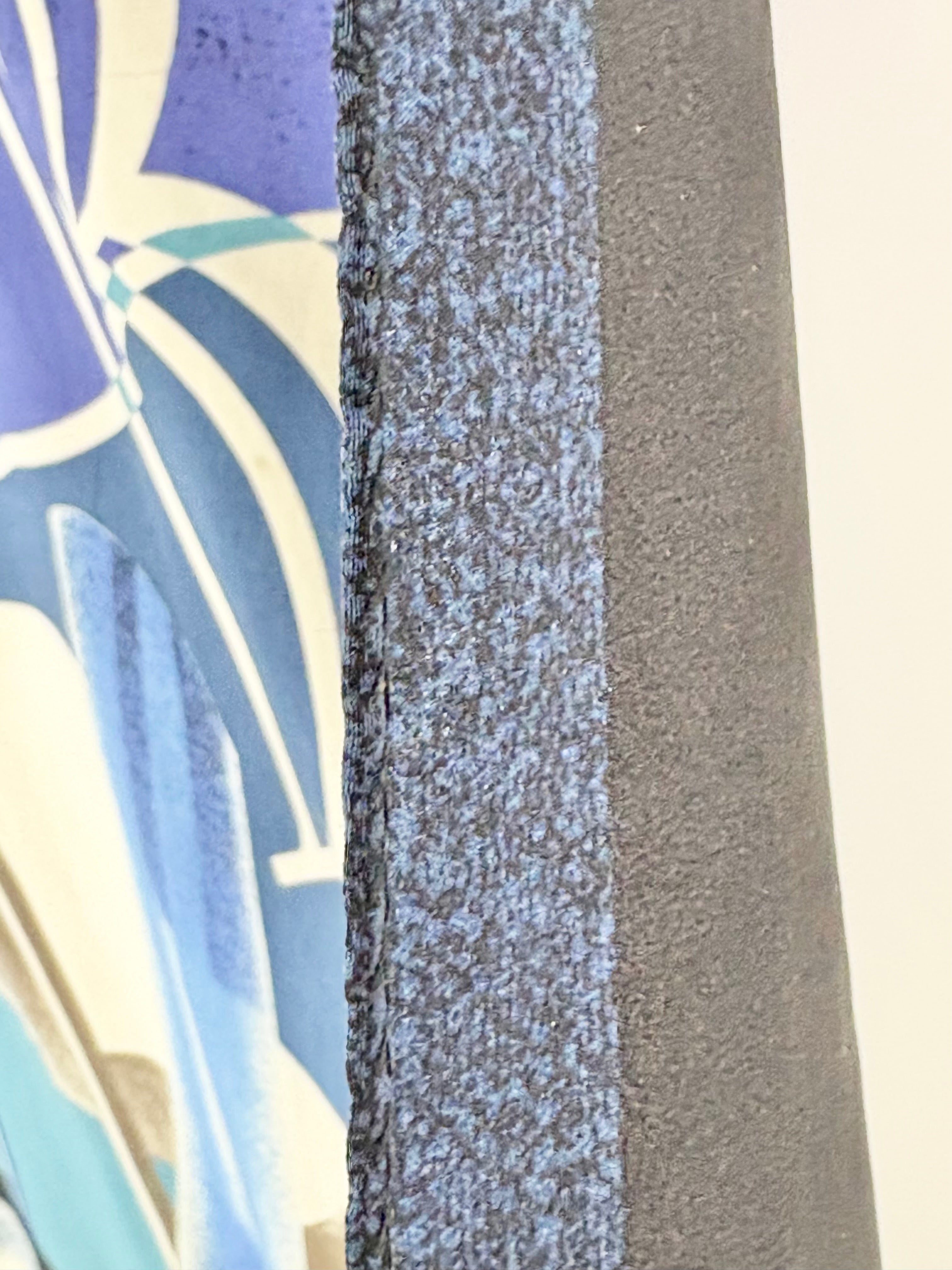 Pierre Balmain Navy Blue Printed Silk Scarf