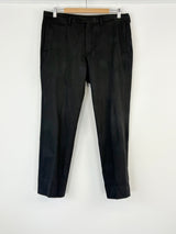 Kenzo Black Wool-Blend Textured Trousers - 46