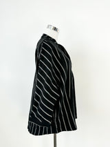 Saints the Label Black & Grey Stripe Blouse - AU10