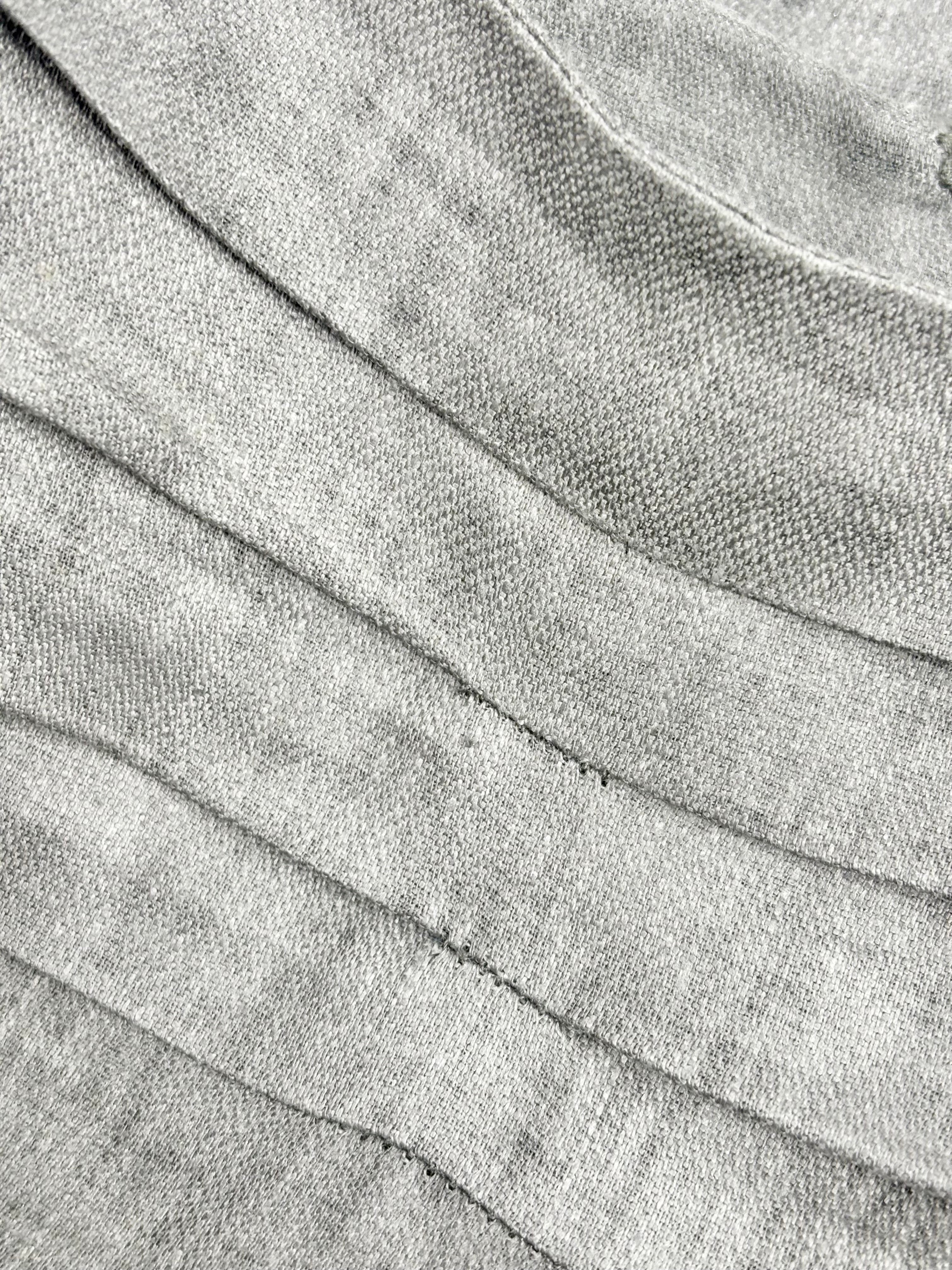 Nicola Waite Charcoal Pleat Linen Midi Skirt - AU18