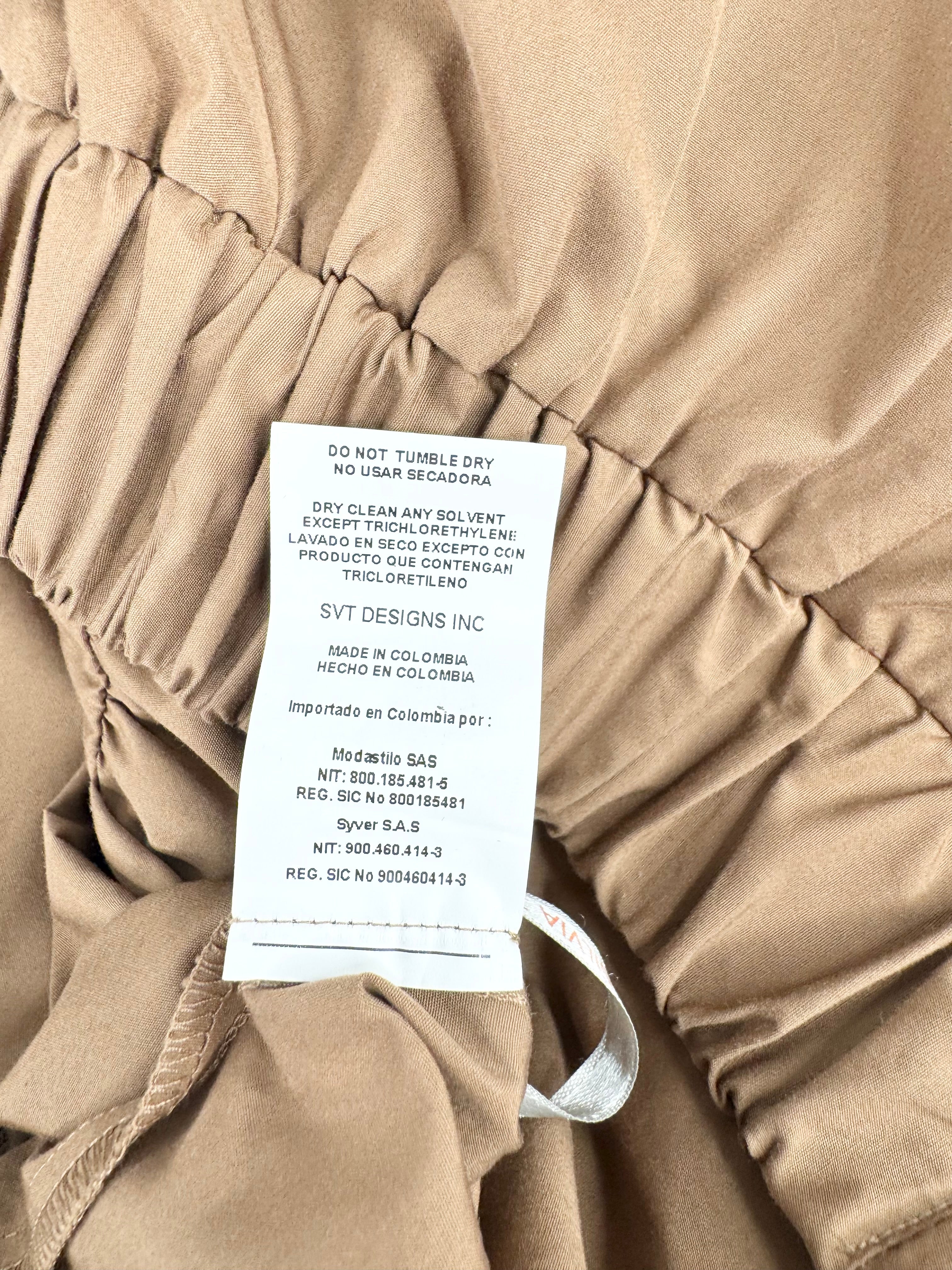 Silvia Tcherassi Milk Chocolate Off Shoulder Dress - AU10/12
