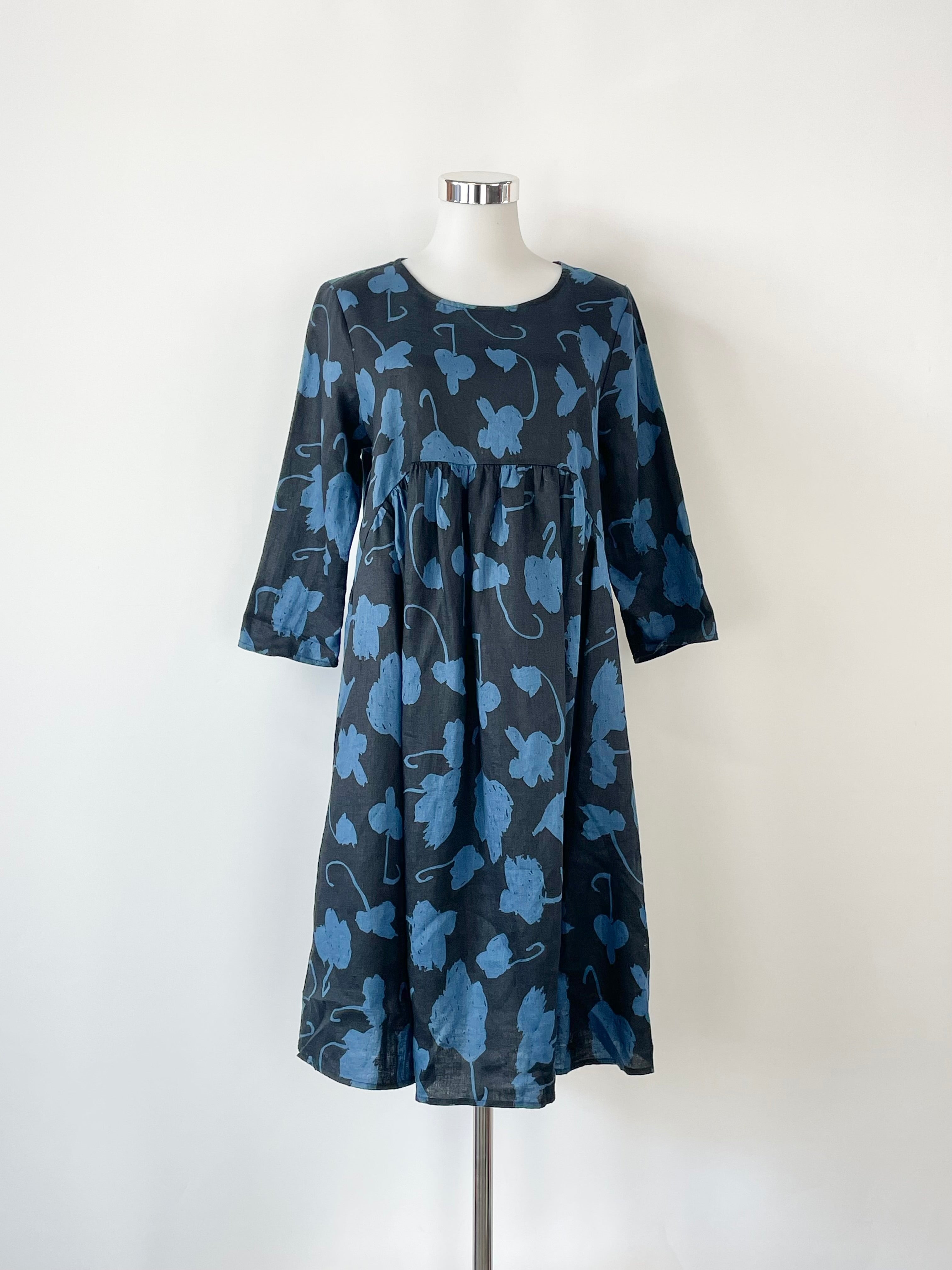 Gorman x Arts Project Australia AW21 Navy Blue Printed Smock Dress - AU6/8