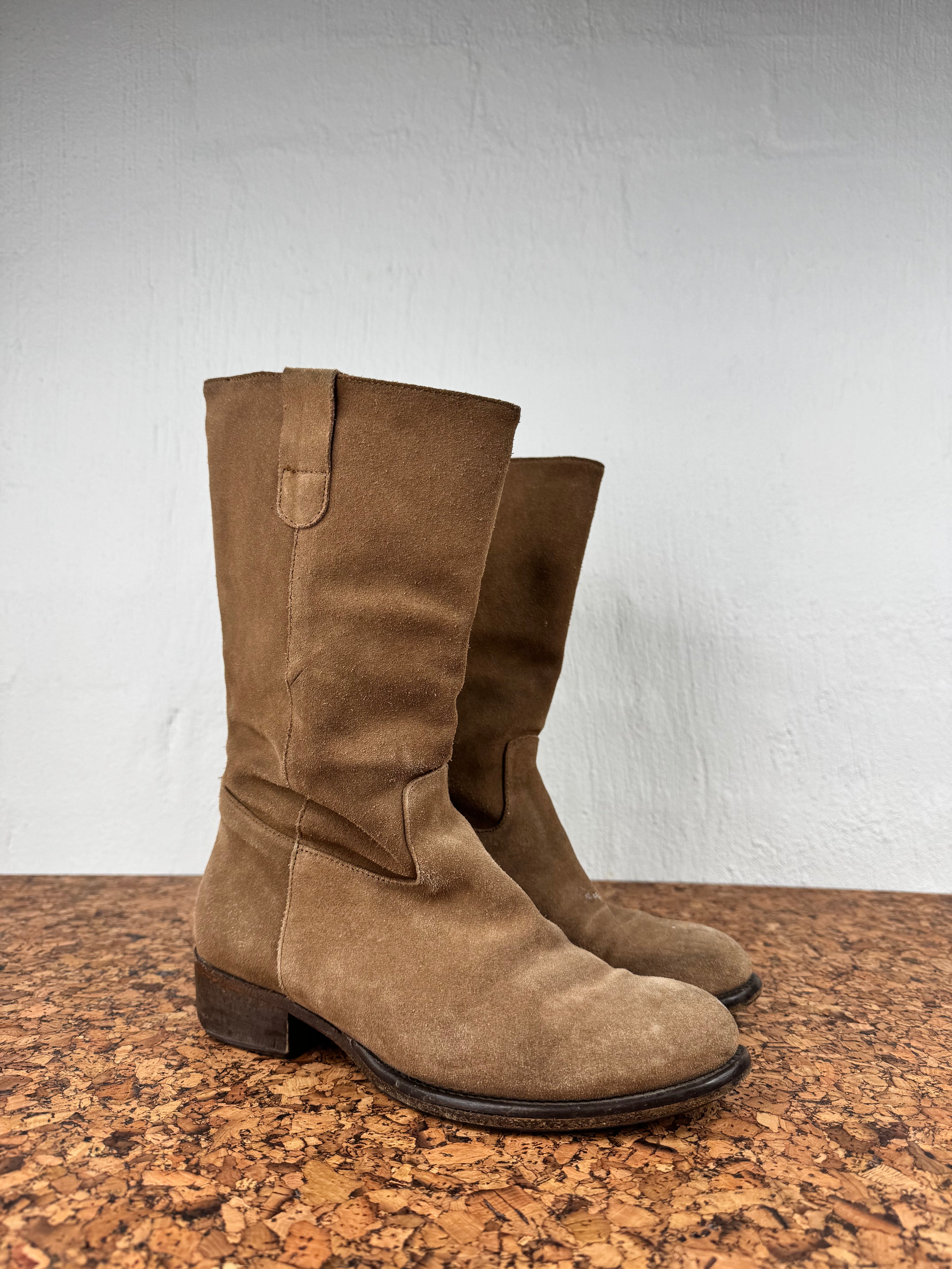 Stefano Stefani 'GANZ-12' Tobacco Suede Boot - EU37