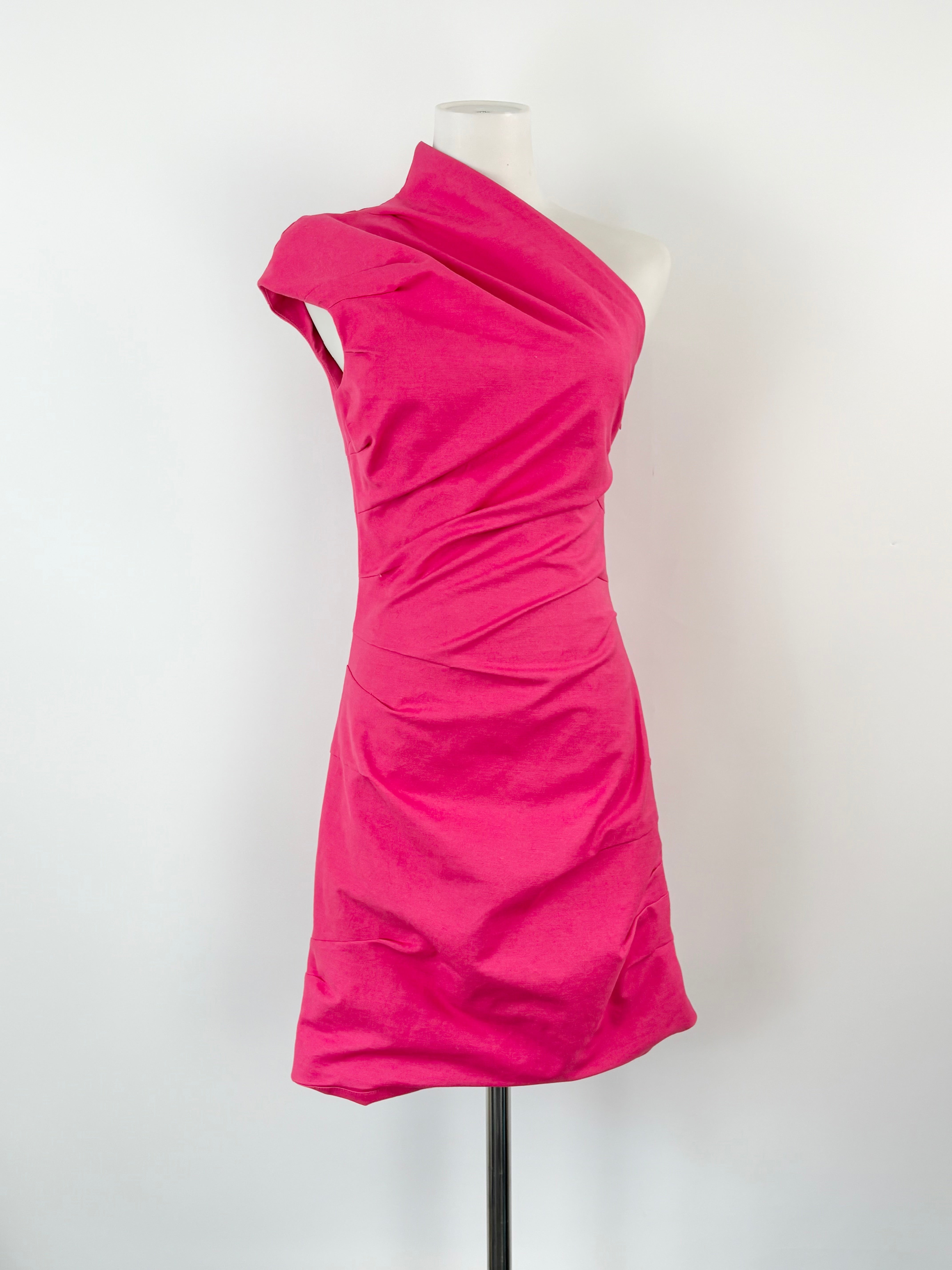 Camilla & Marc Hot Pink Off-Shoulder 'Low Rider' Dress - AU10