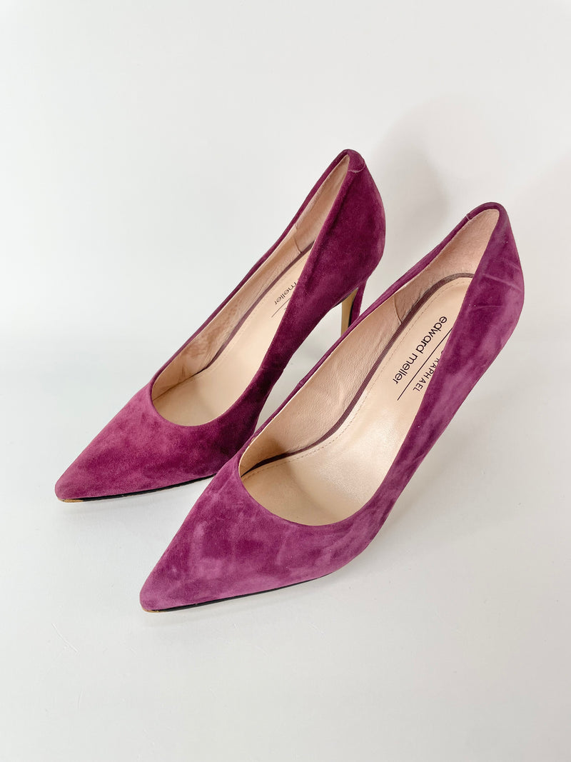 Filippo Raphael x Edward Meller Sangria Suede Pumps - EU37.5