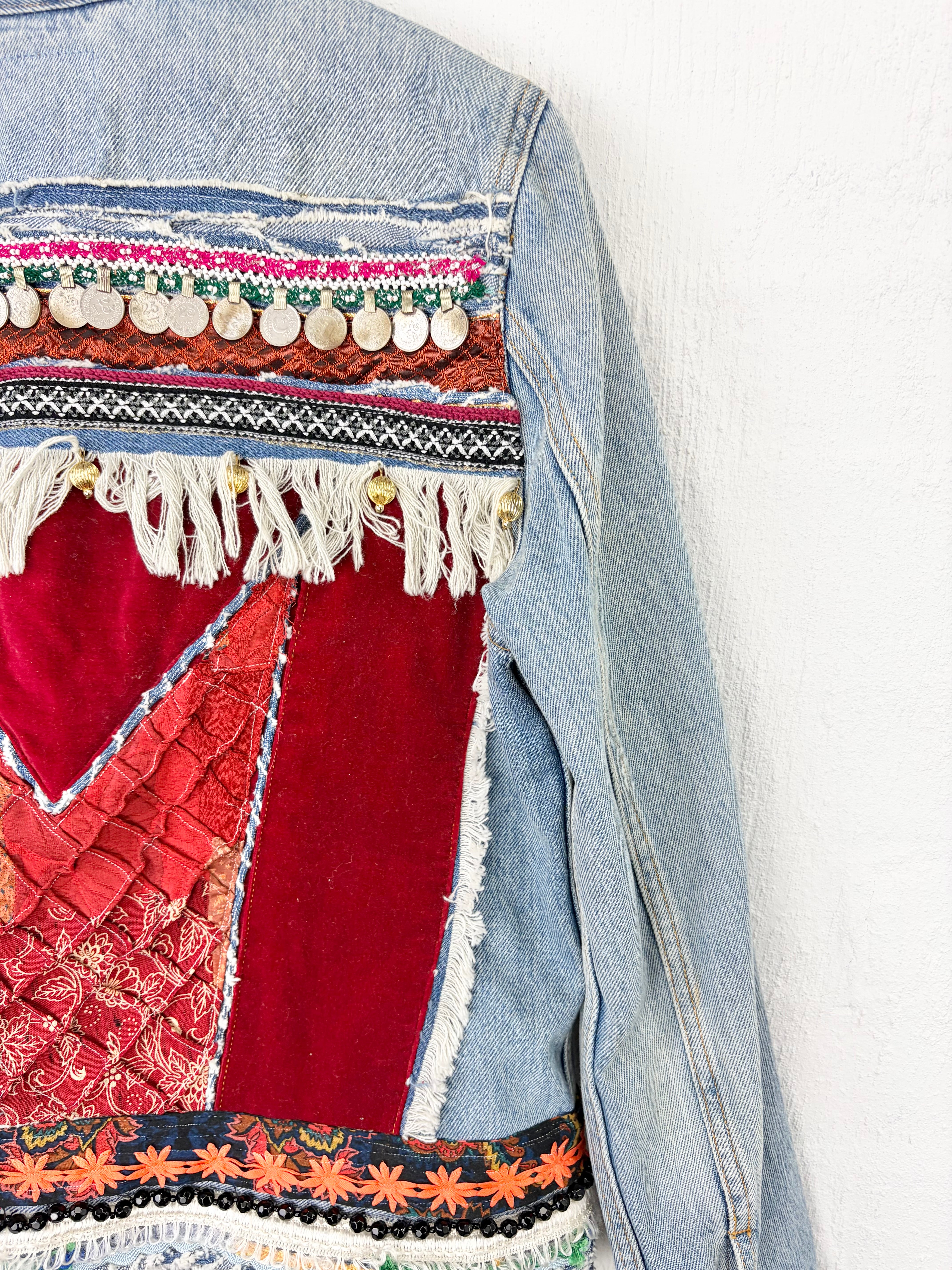 Vintage Customised Levi Strauss & Co Denim Applique Jacket - AU12