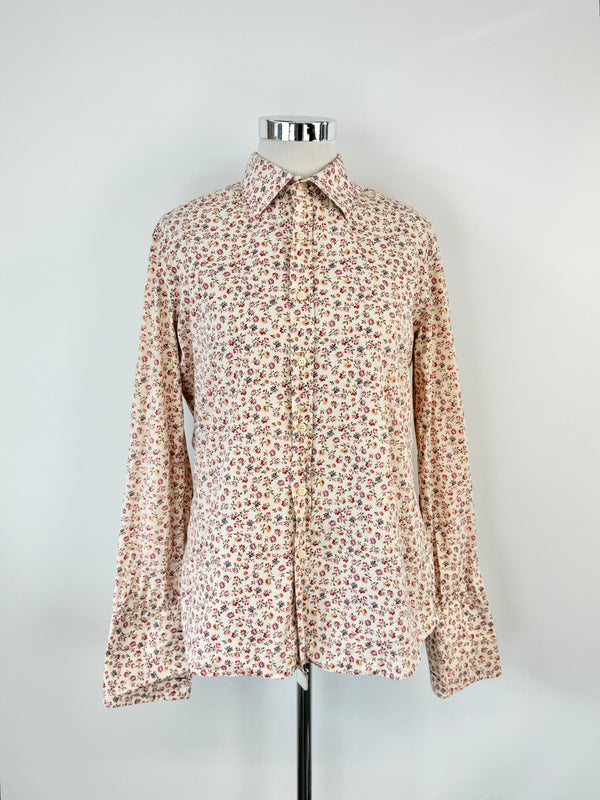 Paul Smith Rose Pattern Peach Shirt - 18/45