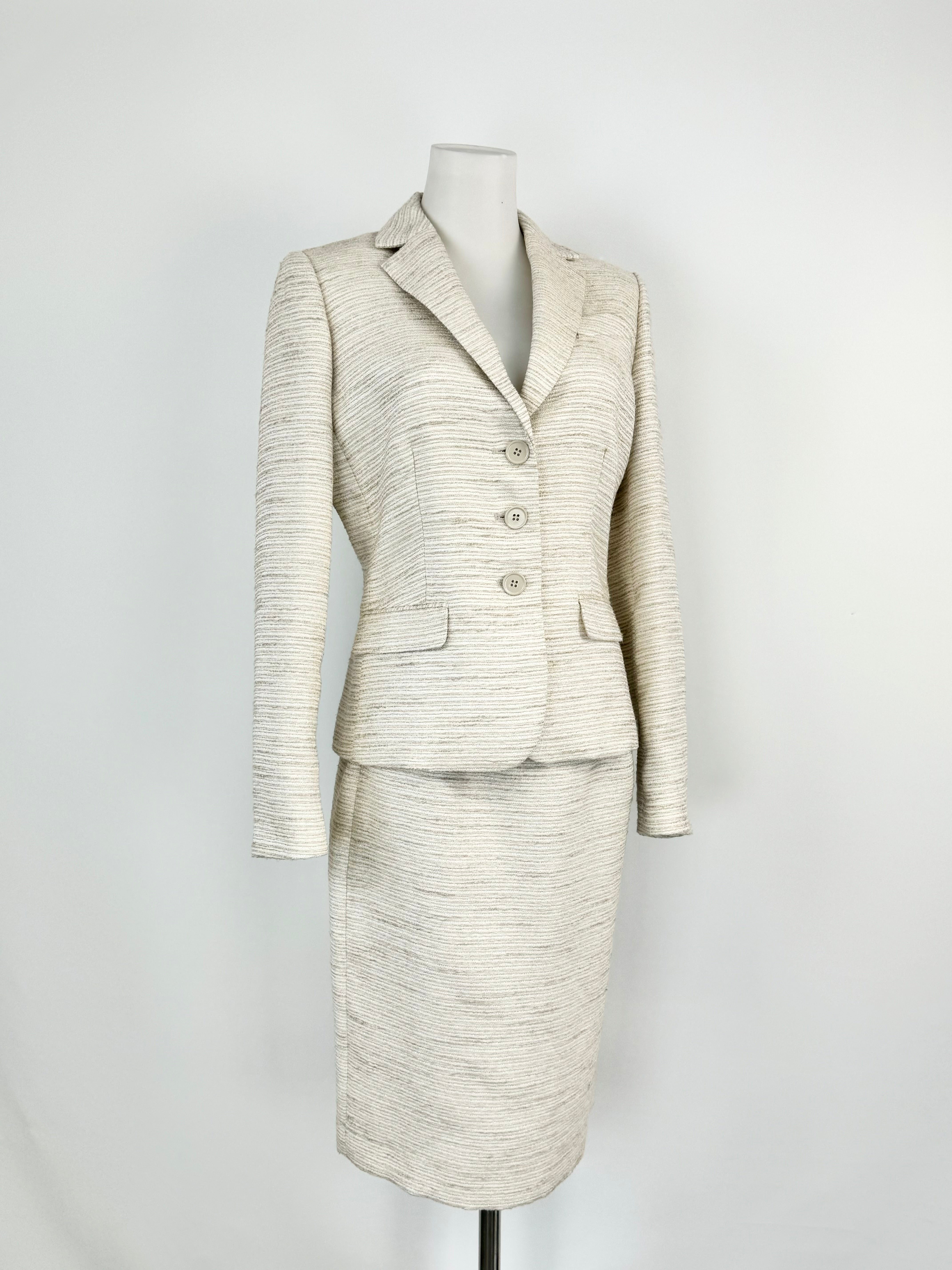 Calvin Klein Silver, White & Cream Woven 2 Pce Suit - AU10