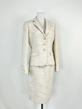 Calvin Klein Silver White & Cream Woven 2 Pce Suit - AU10