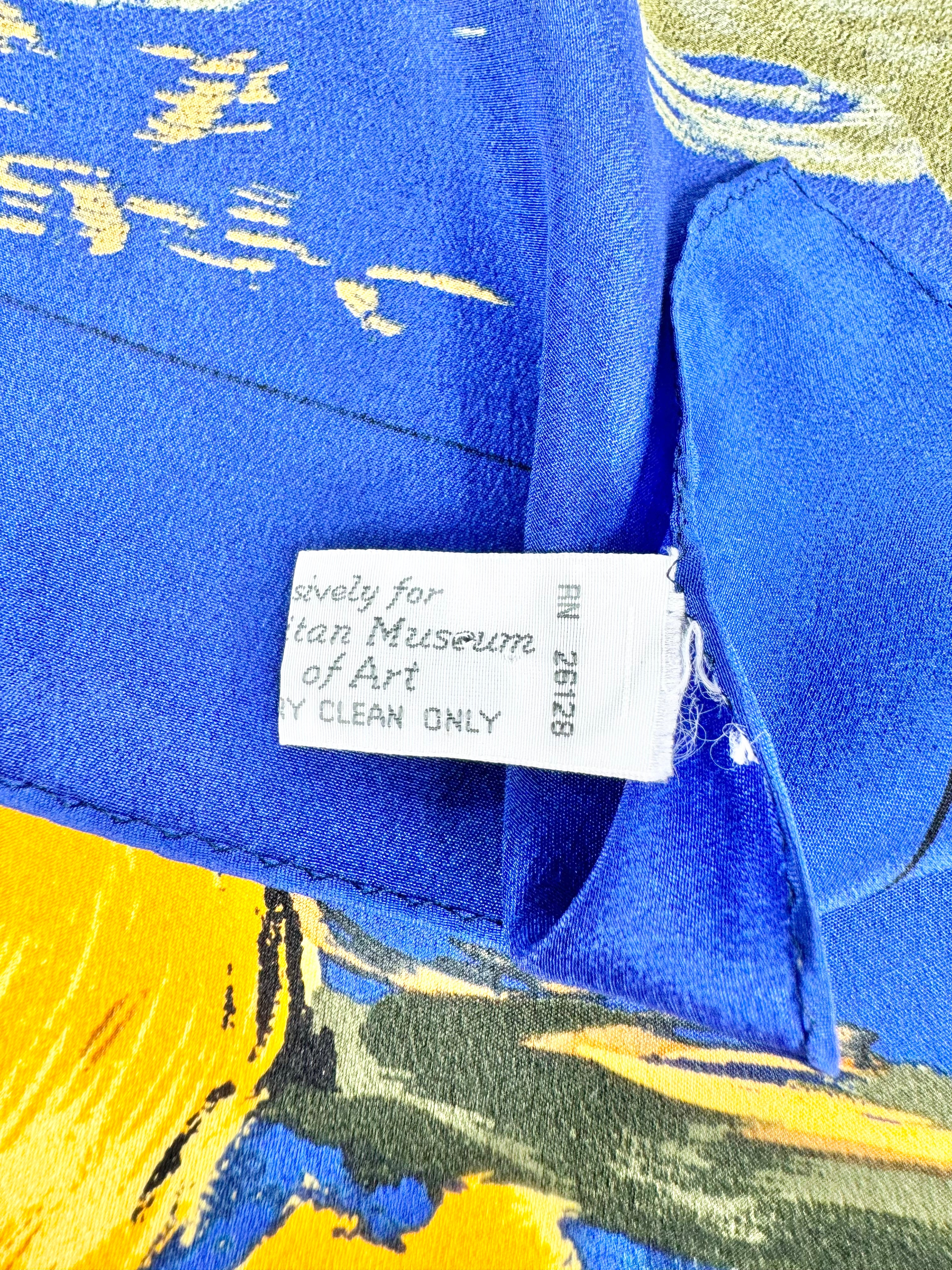 Vintage Metropolitan Museum of Art Impressionist Sunflowers Scarf