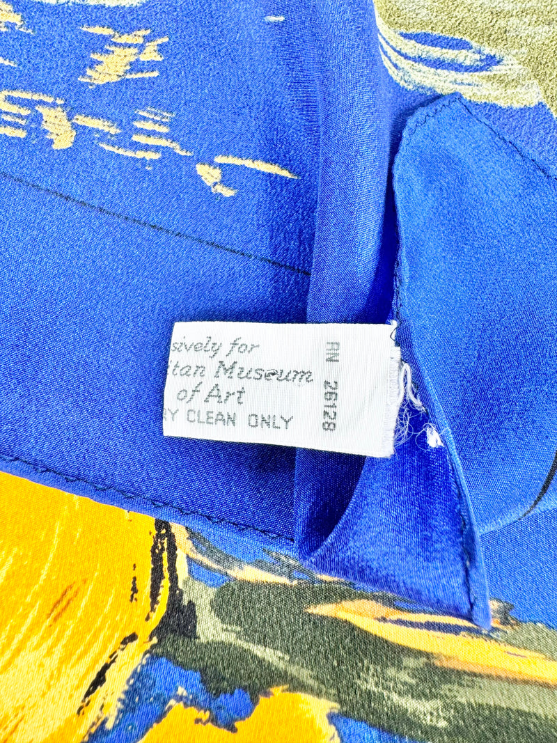 Vintage Metropolitan Museum of Art Impressionist Sunflowers Scarf