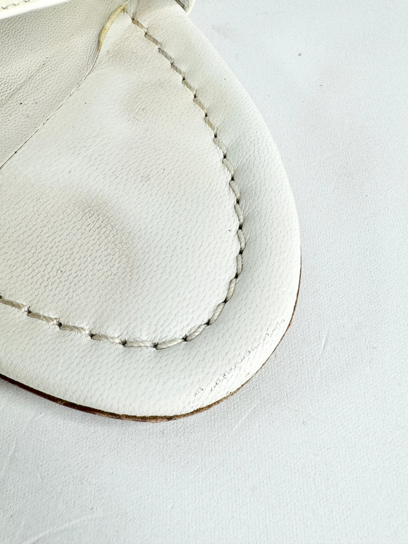 Christian Dior White Strap Mules - EU40