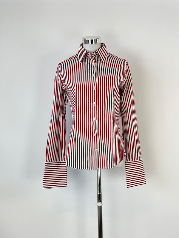 Rhodes & Beckett Red & White Striped Crisp Cotton Shirt - AU8