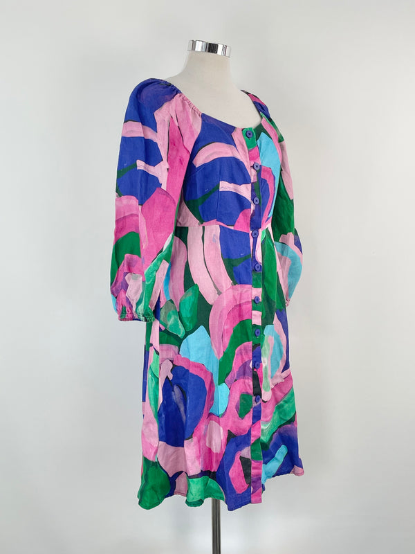 Gorman Abstract Palette Linen Dress - AU14