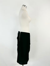 Morrison Black Gathered Midi Skirt - AU8/10