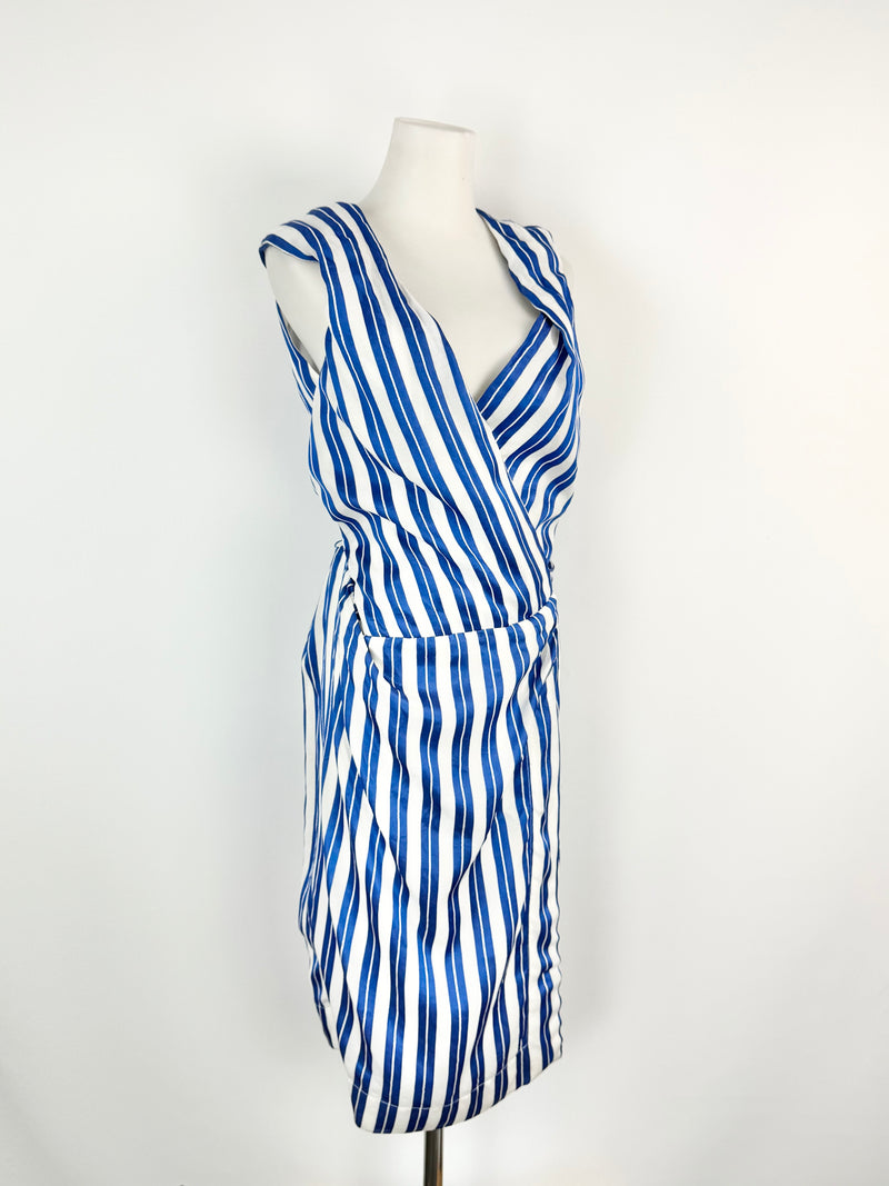 Vivienne Westwood Red Label Blue & White Striped Dress - AU10