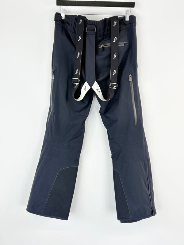 Toni Sailer Black Ski Pant with Suspenders - M