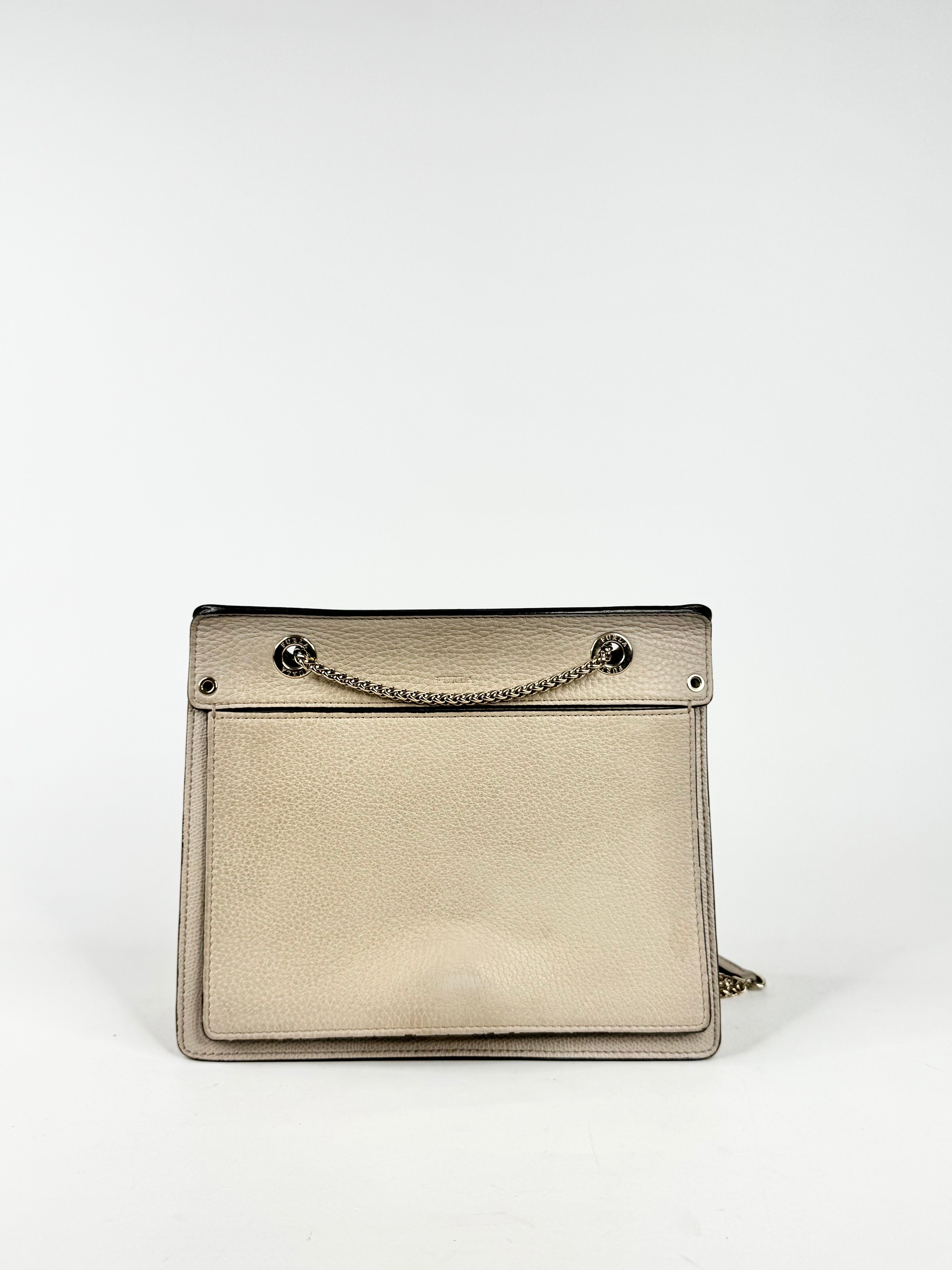 Furla Cement Leather Cross Body Bag