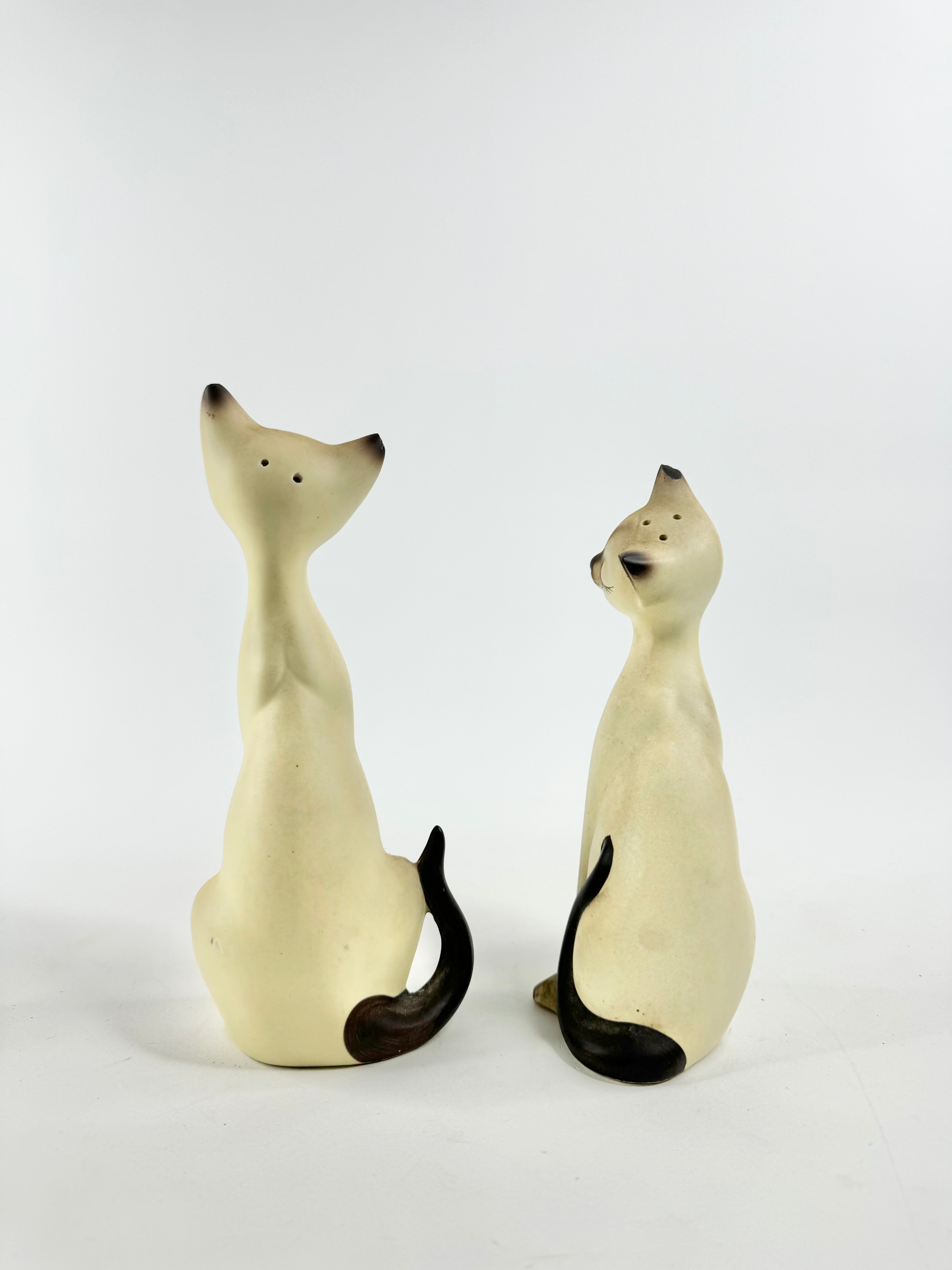 Mid Century Japanese Siamese Cat Salt & Pepper Shakers