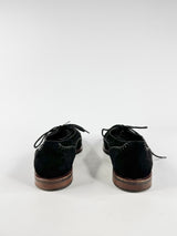Tod's Black Suede Pointed Toe Lace Ups - EU38.5