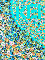 Kenzo Turquoise Floral Silk Scarf